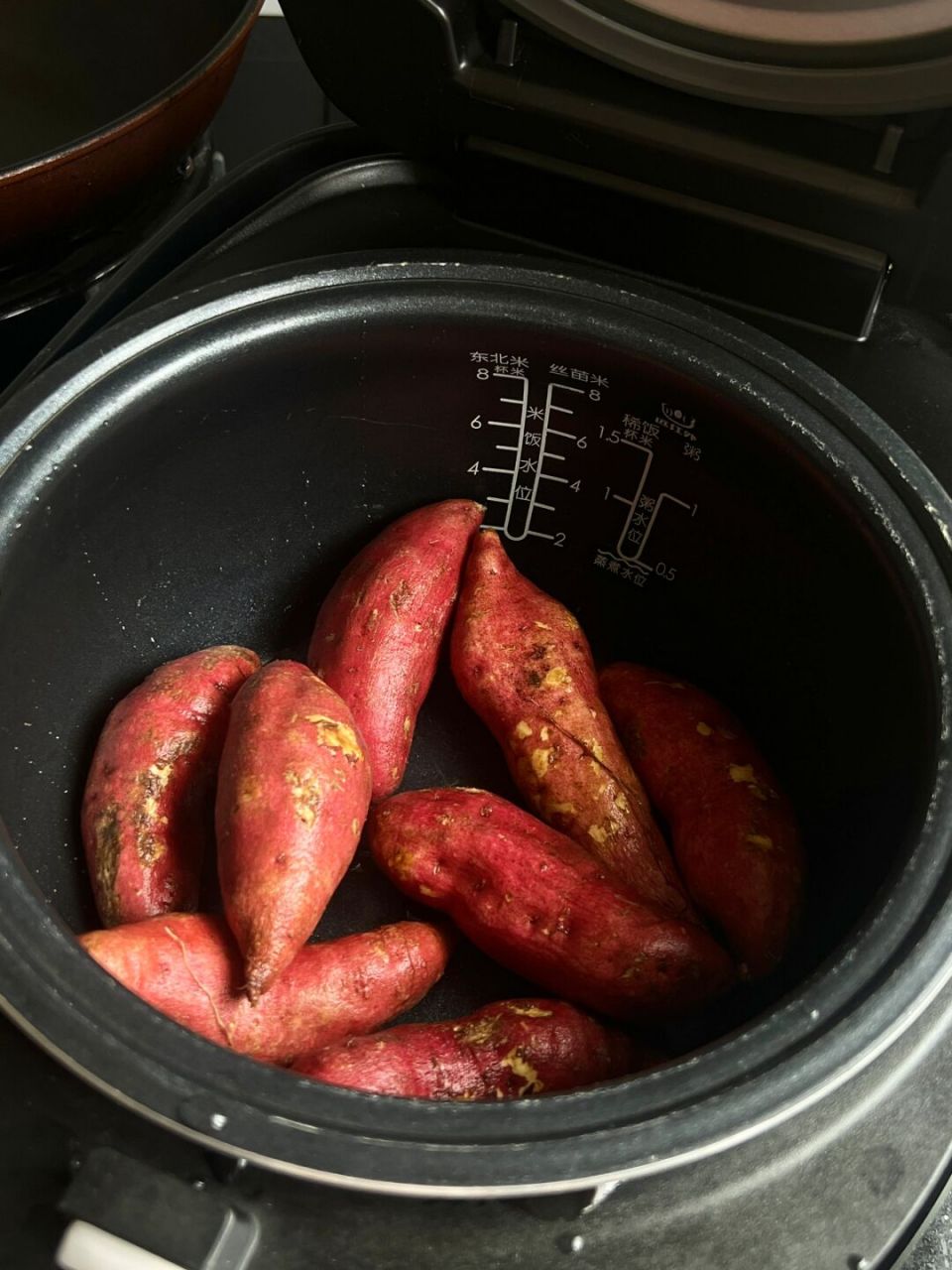 妈妈教的电饭锅煮红薯!