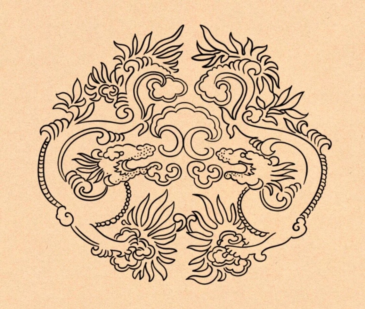 夔龙纹中国传统纹样图案临摹 《中国纹样全集-宋元明清卷》 仅限大家