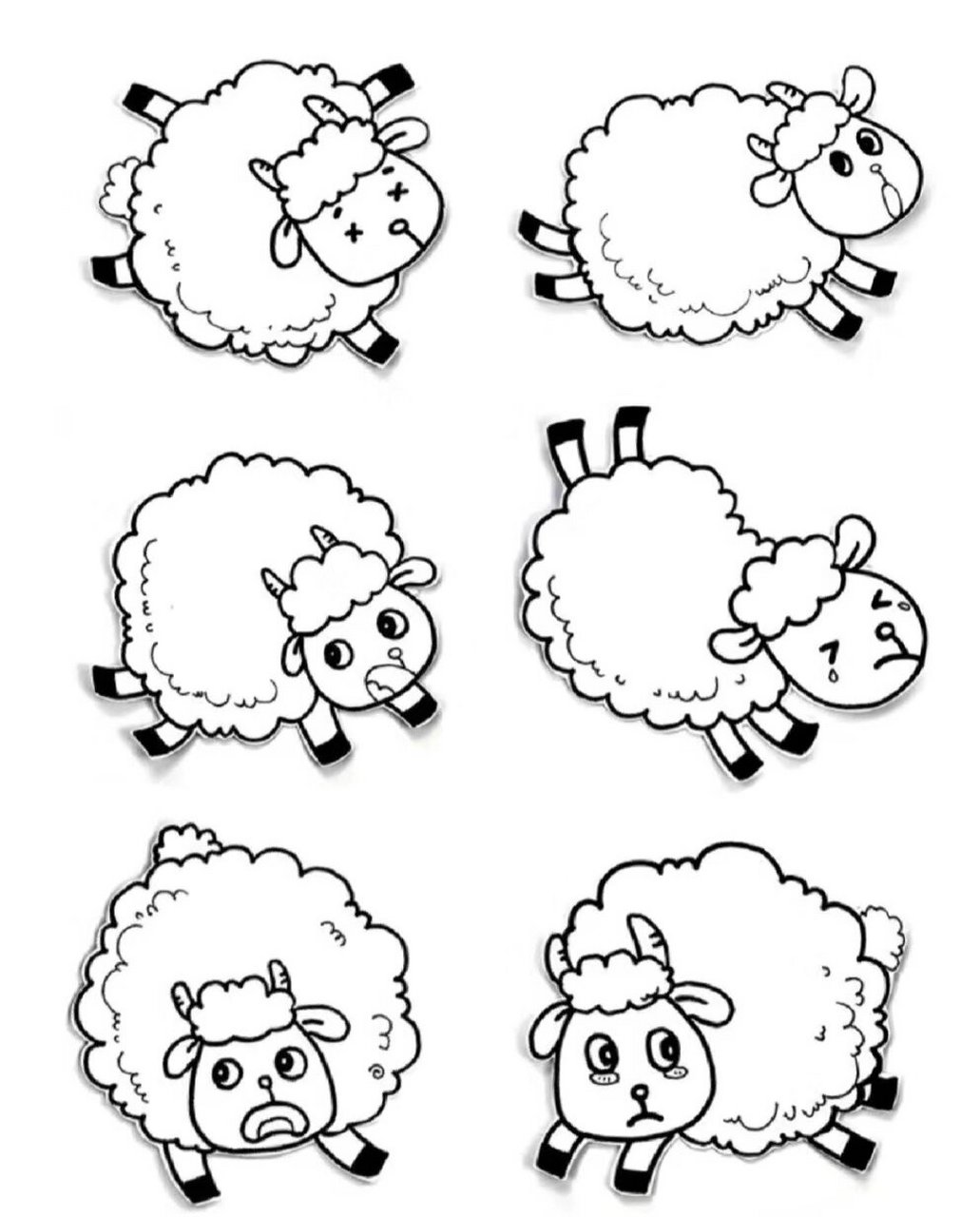 儿童创意画《92狼和小羊99》