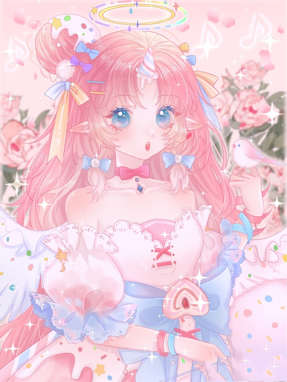 梦幻冰淇淋天使独角兽女孩系列头像 不许盗图