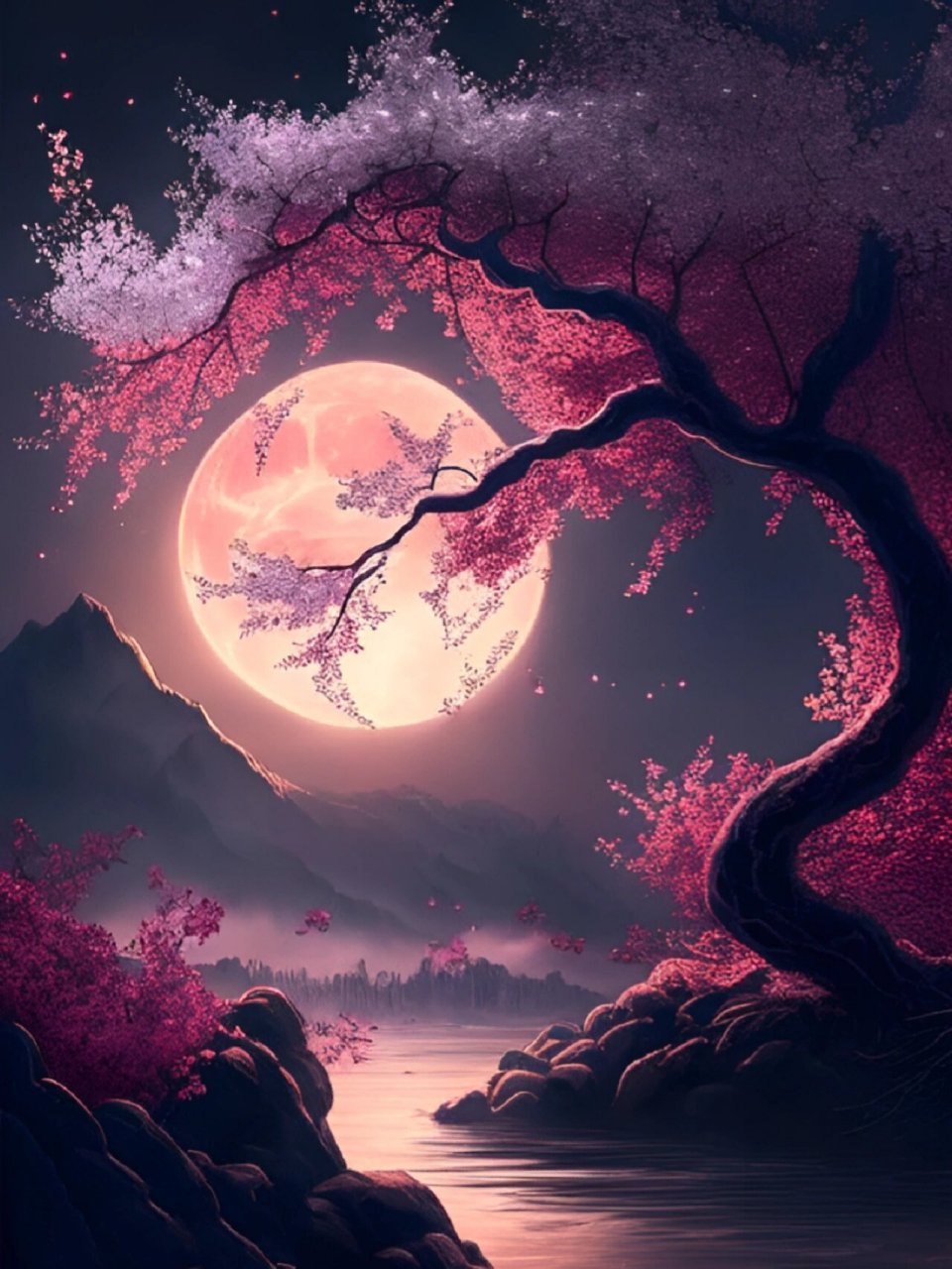 月下梅花 夜来幽梦君知否? 月下梅花携手看.