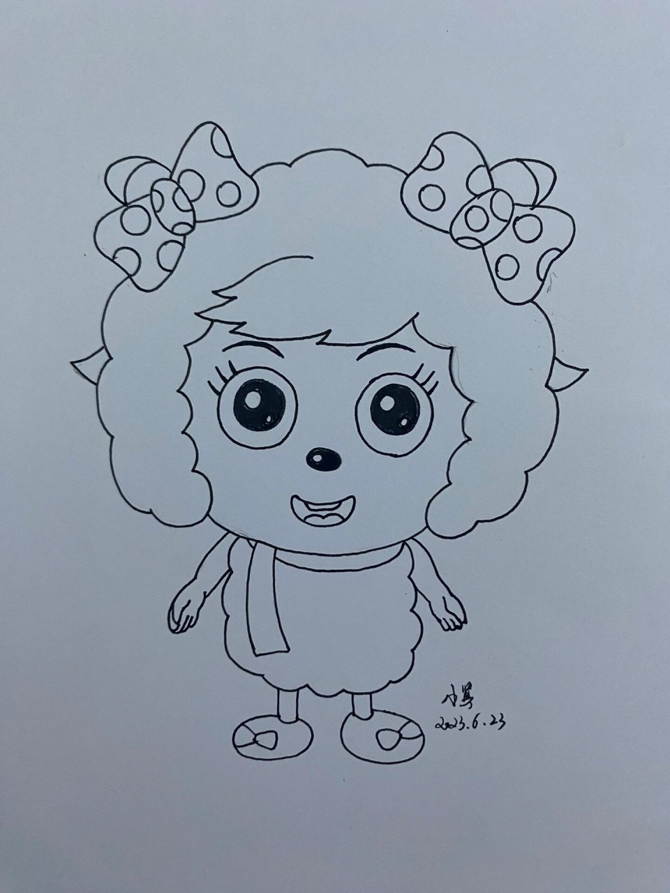 第70幅美羊羊简笔画手绘-附步骤图 美羊羊简笔画