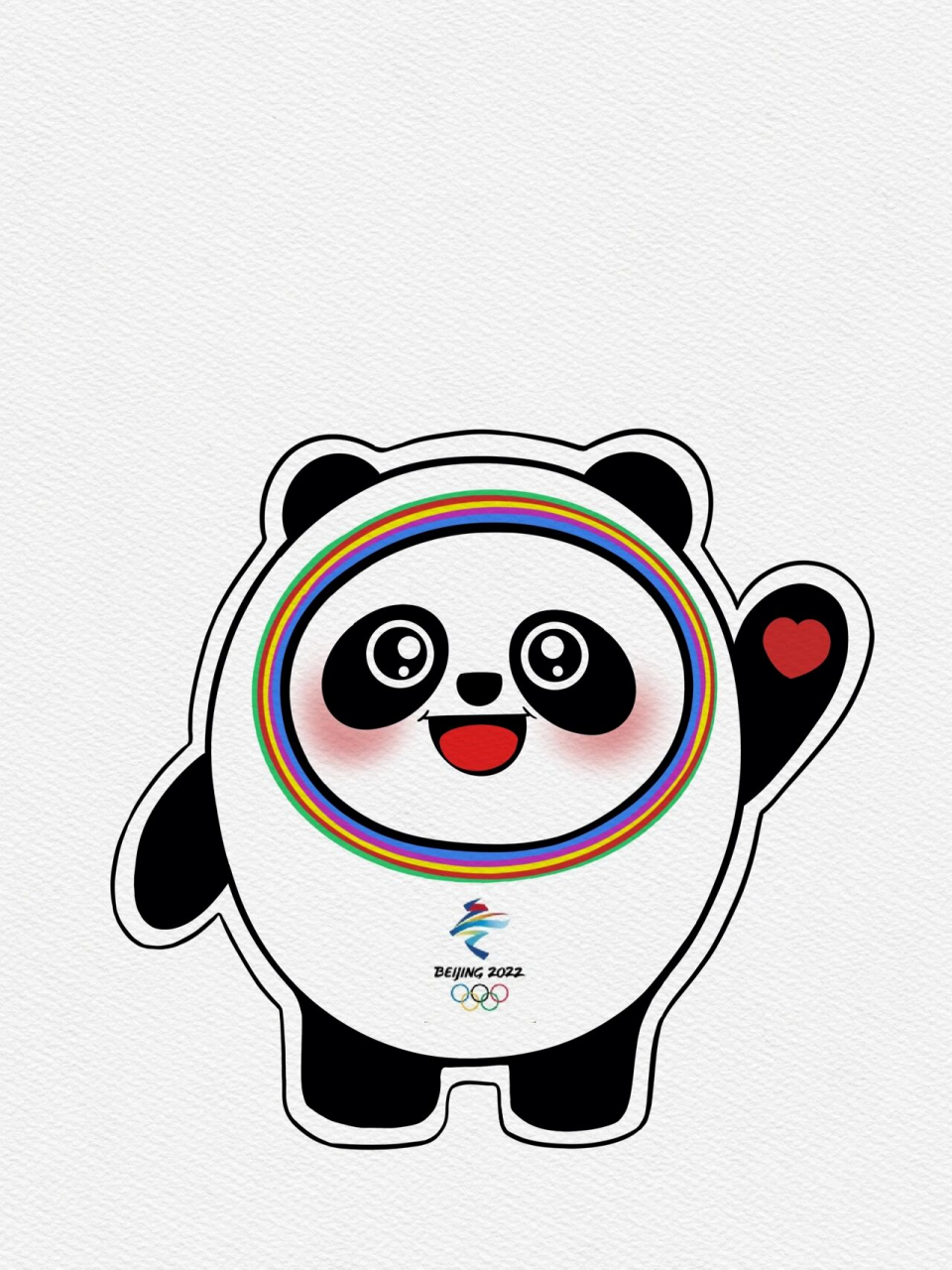 冰墩墩简笔画～(内附步骤图) 一墩难求～自己来画吧,明日出壁纸篇78