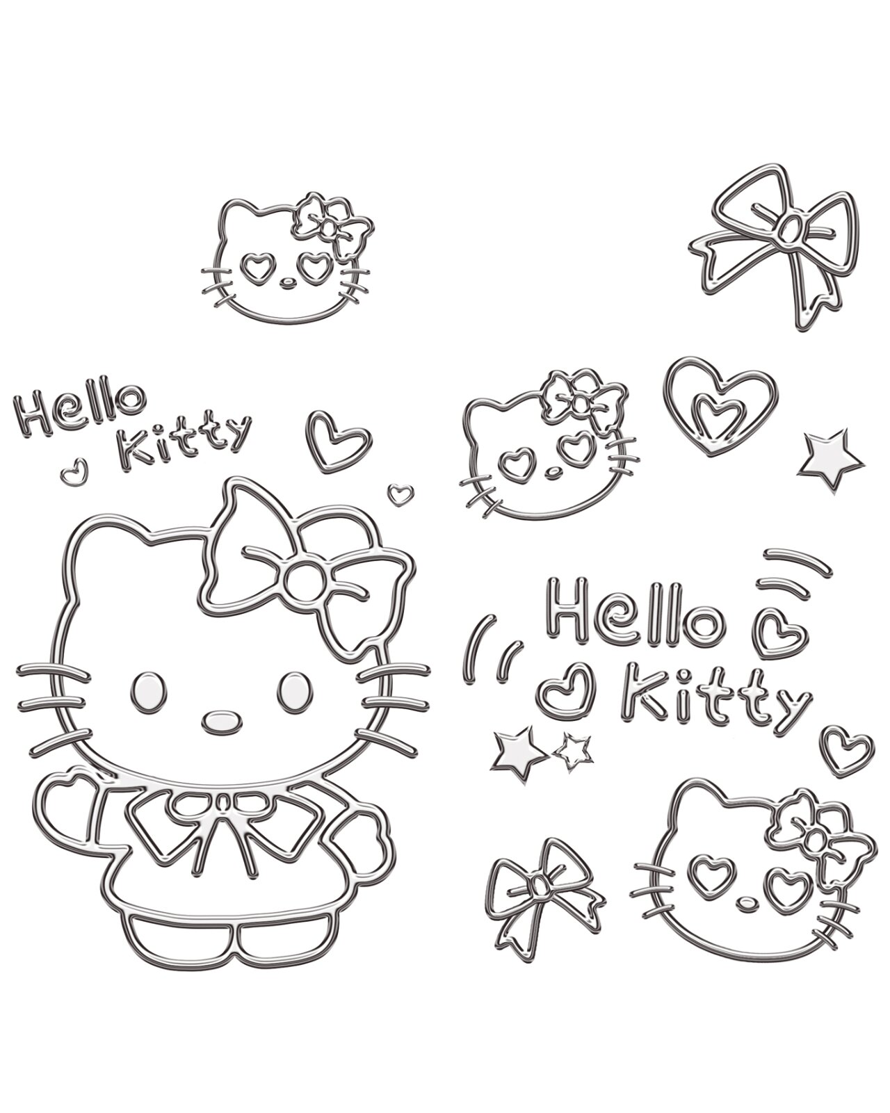 高级感金属银色kt猫