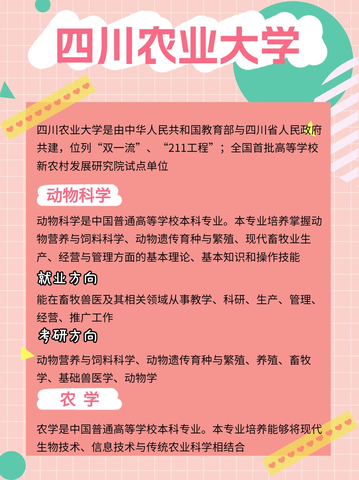 农大不仅是一个农业大学,更是一个多元化的学府