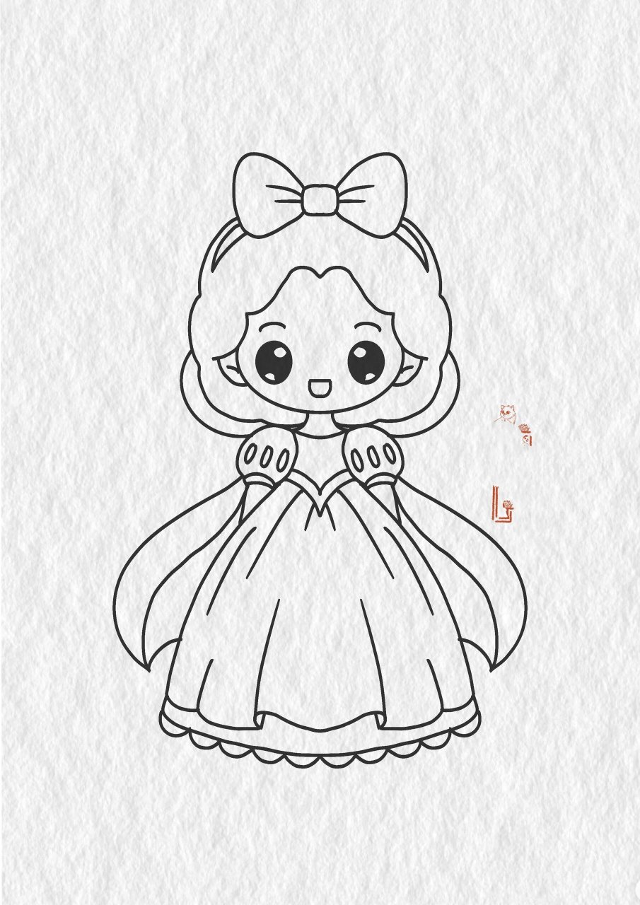 这样画白雪公主! 一步一步来也太好看了吧!