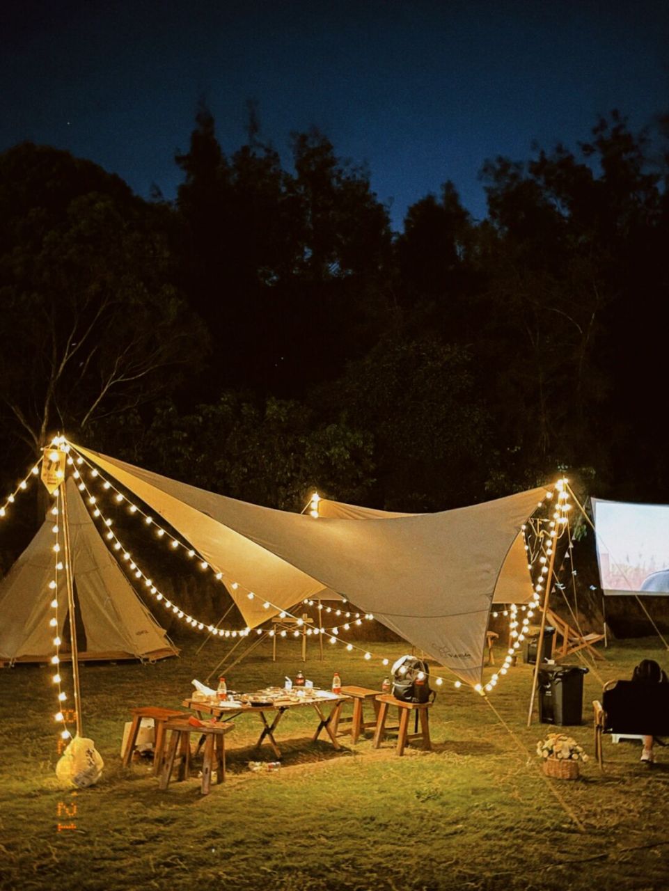 泉州初秋野餐露营 | 夜晚的湖边天幕帐篷72 泉州也有露营营地啦!