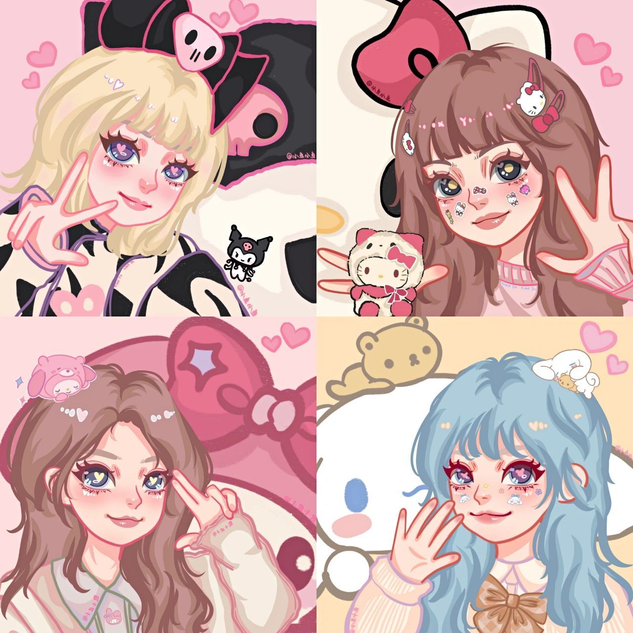 三丽鸥闺蜜头像合辑来噜! 终于凑够一个合辑啦!