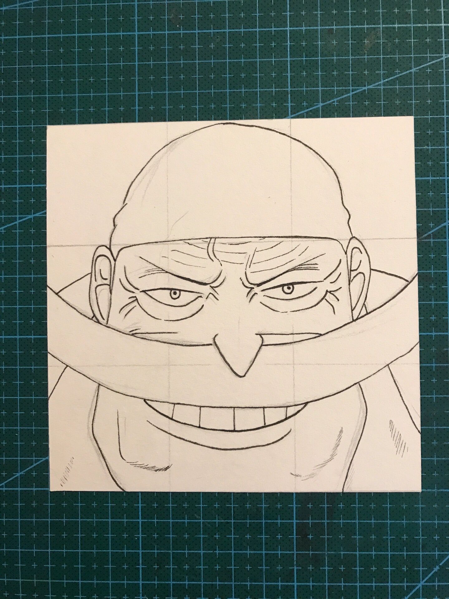 (接上篇)线稿手绘～海贼王白胡子