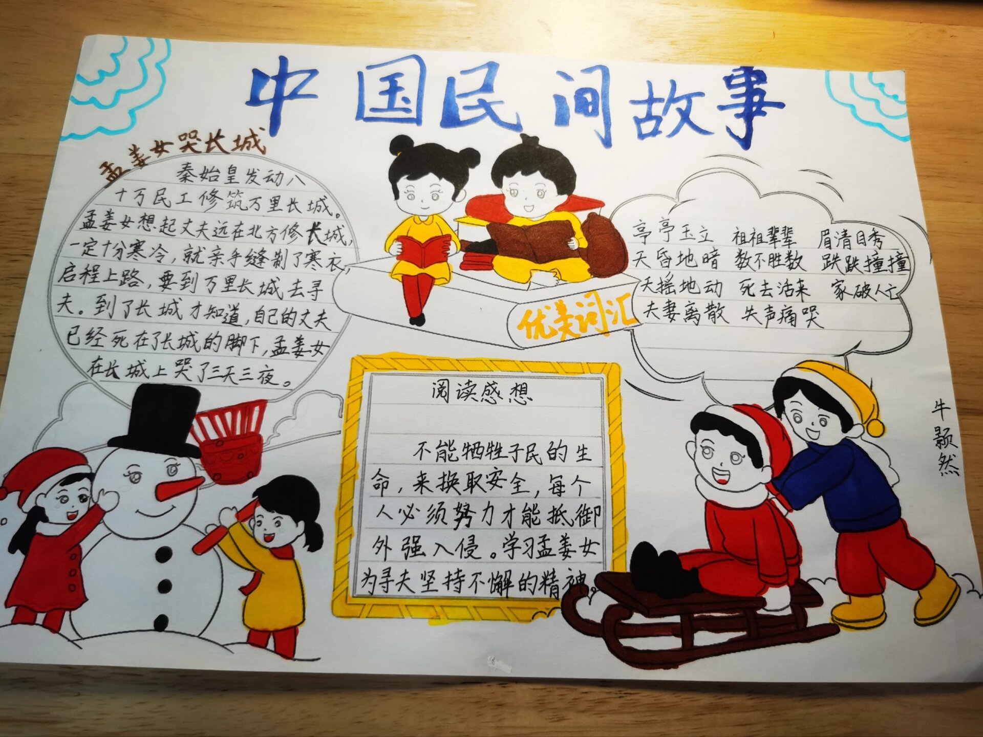 中国民间故事手抄报