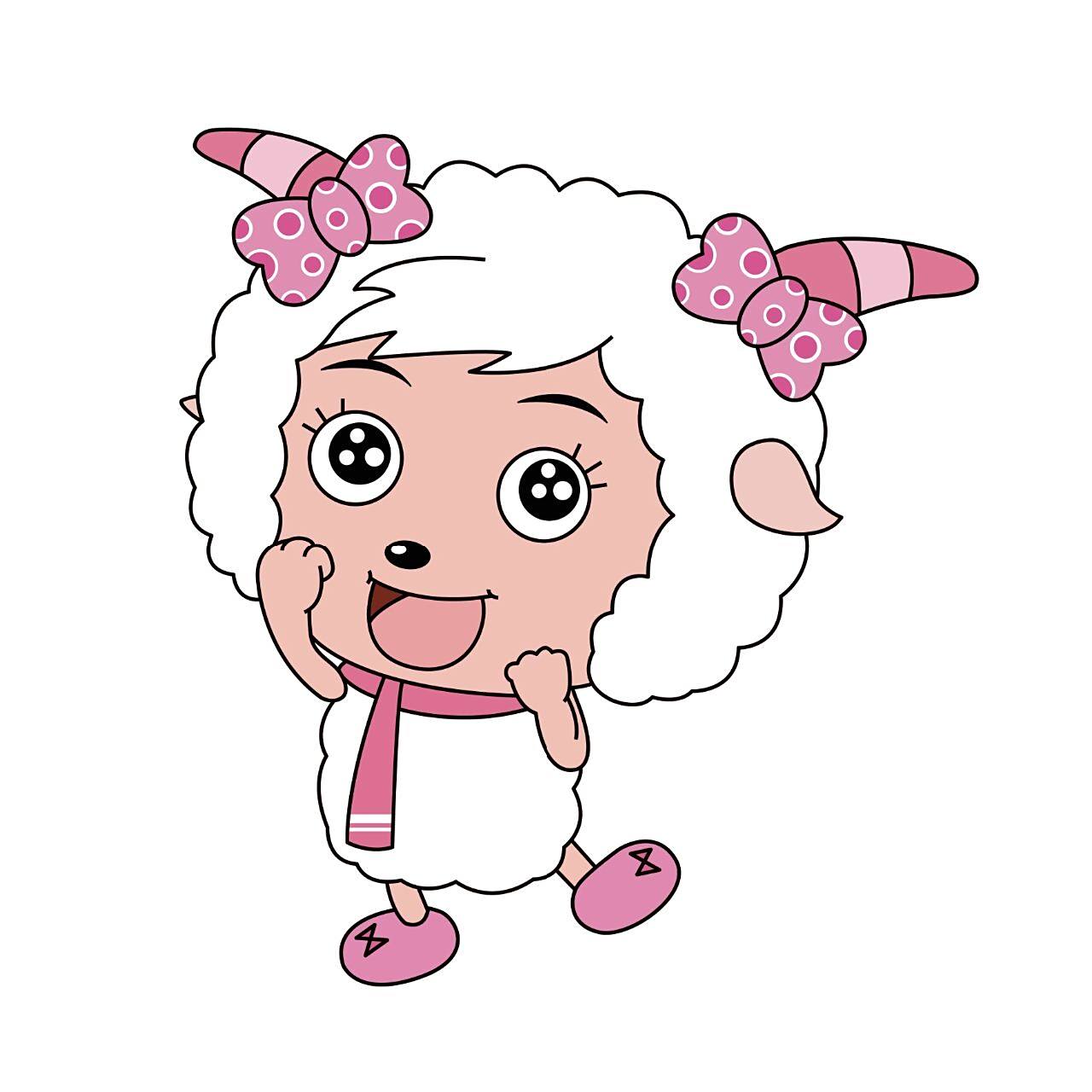 简笔画教程 | 喜羊羊与灰太狼之美羊羊 无敌可爱美丽的美羊羊来喽!