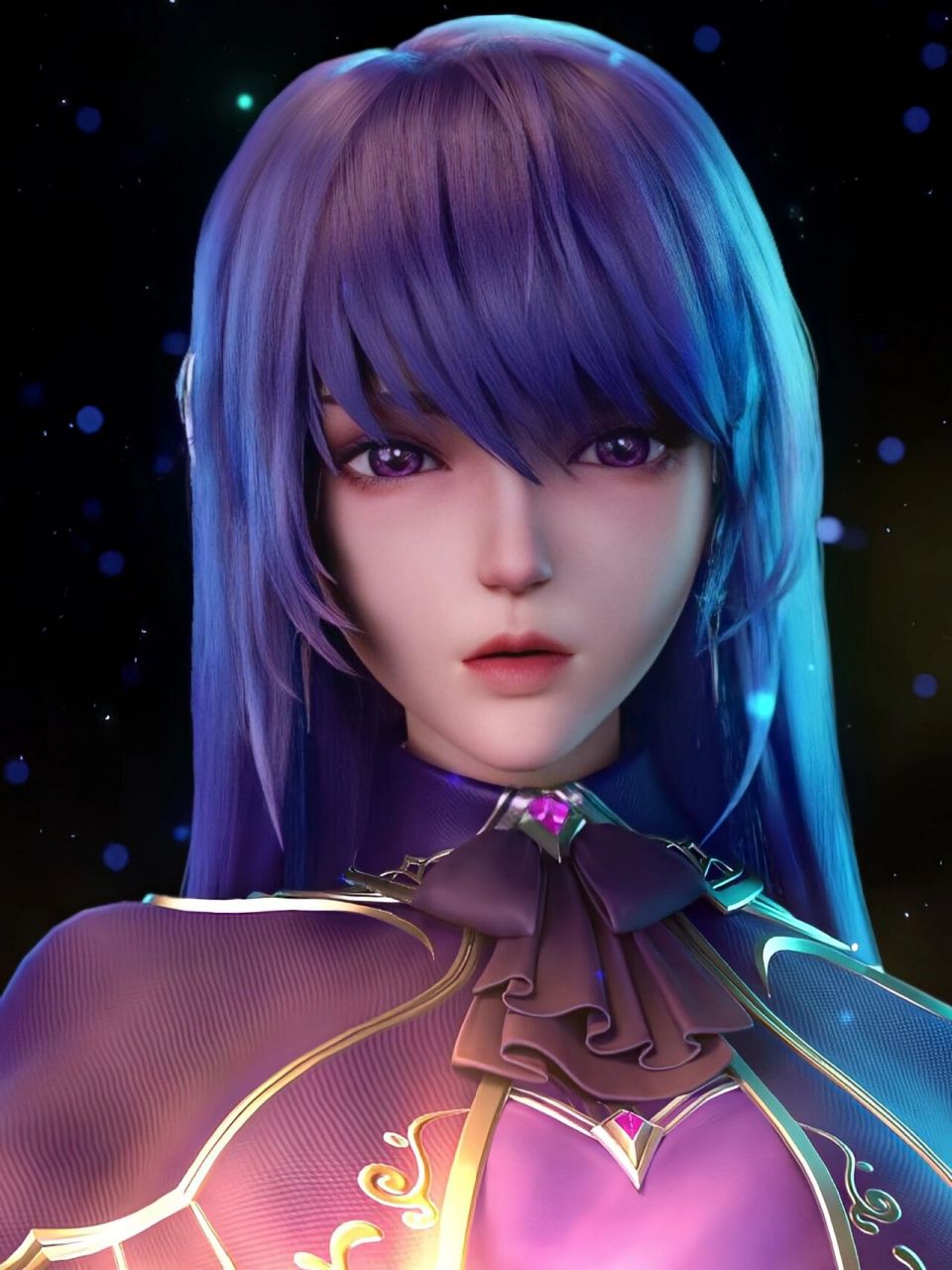 神印王座圣采儿高清美图 采儿的刘海有点长,还是把眼睛露就来好看92