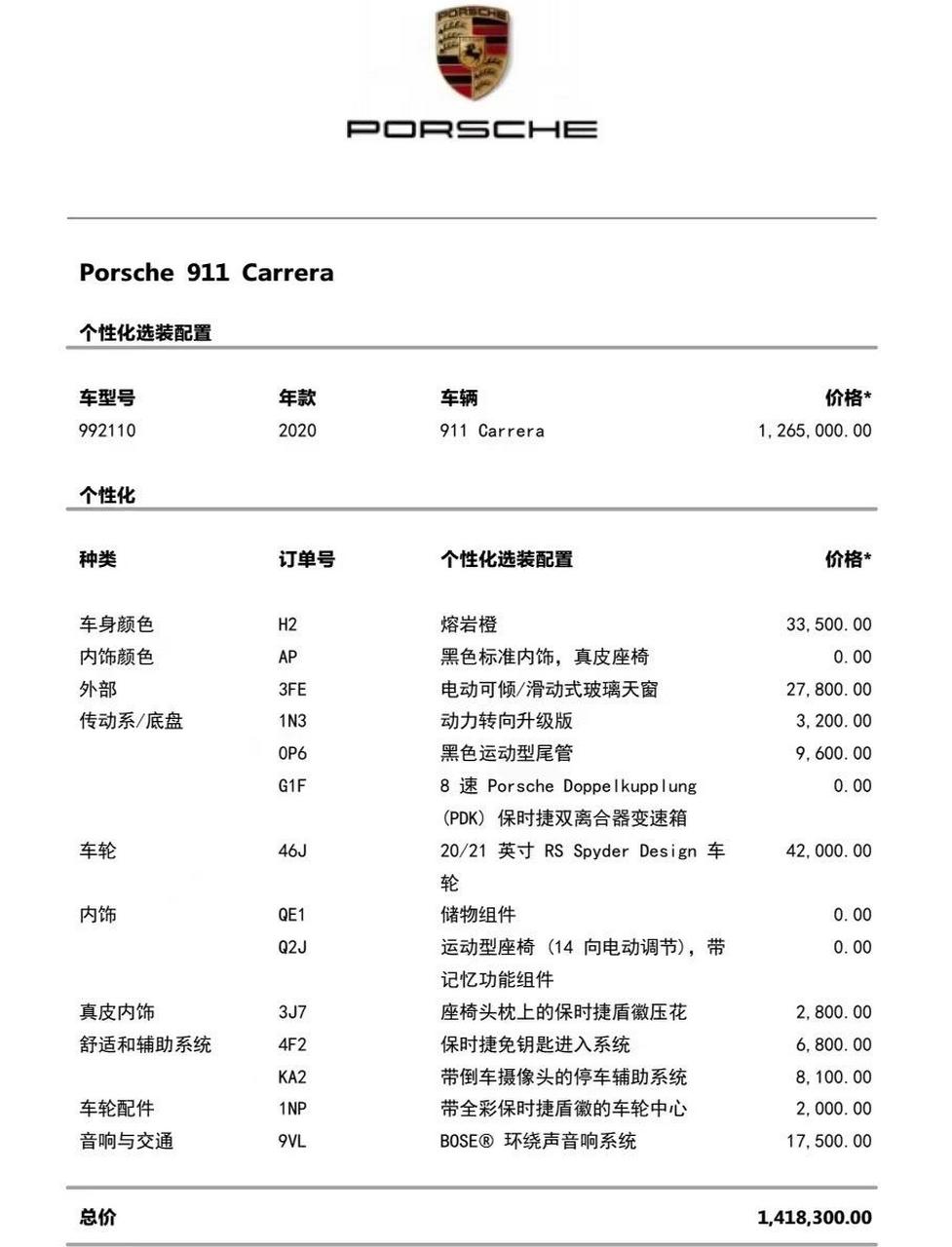 保时捷922售价图片