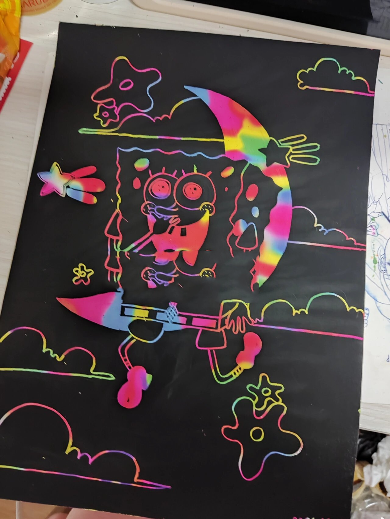 「海绵宝宝」刮画