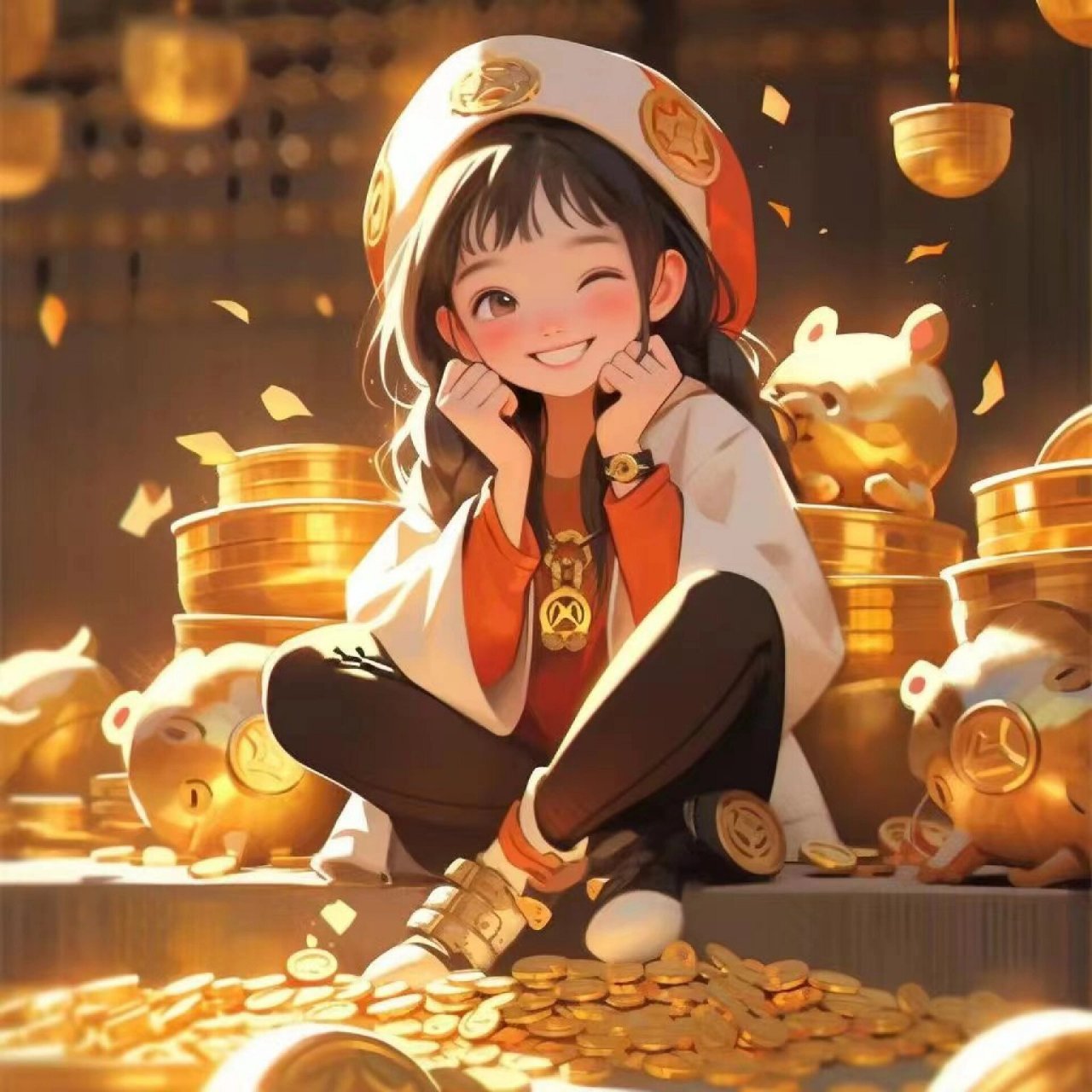 招财头像|人间一趟,搞钱至上