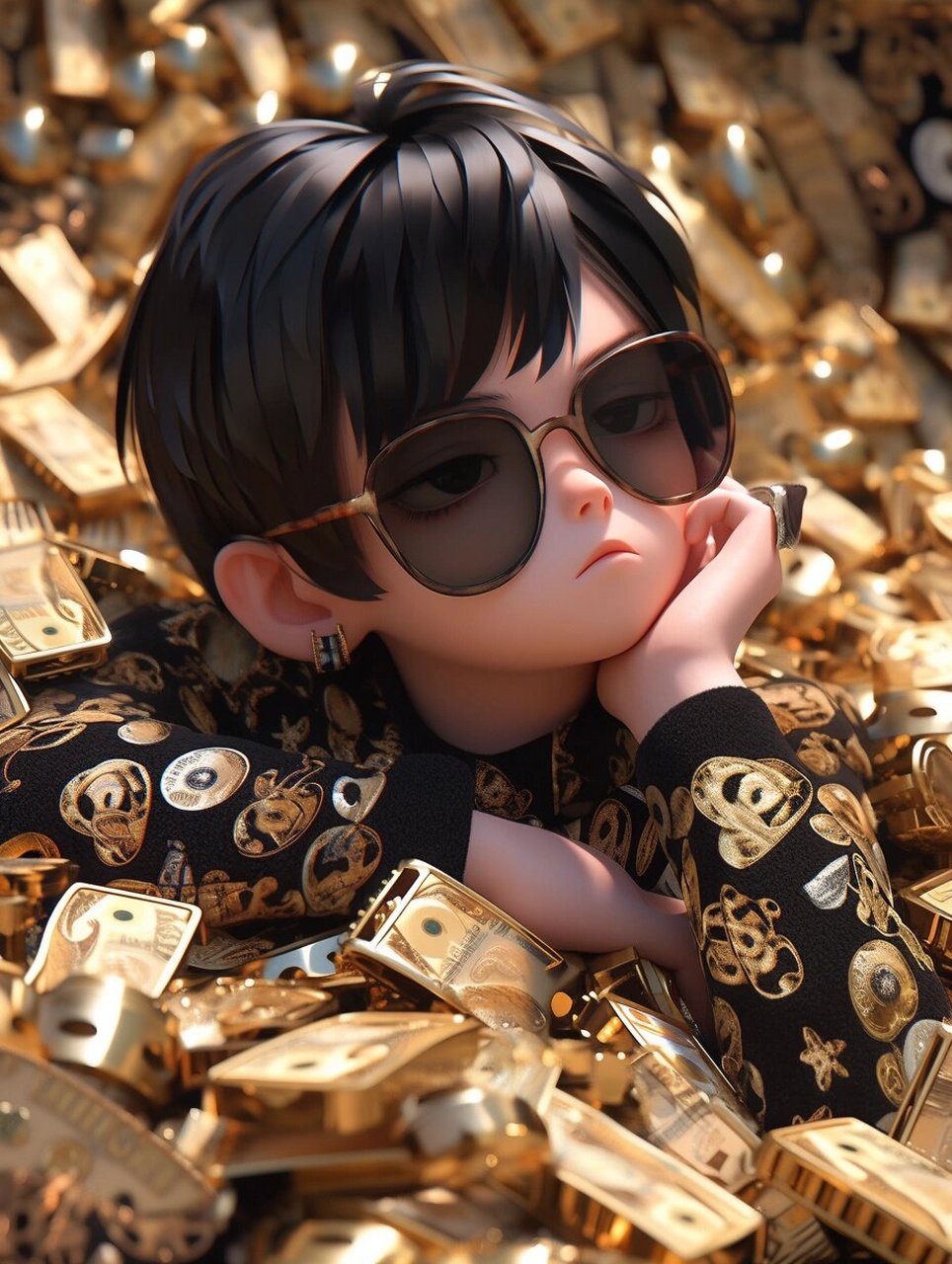 【暴富男生头像】何以解忧,唯有暴富 暴富好运头像,招财头像, 无灾无