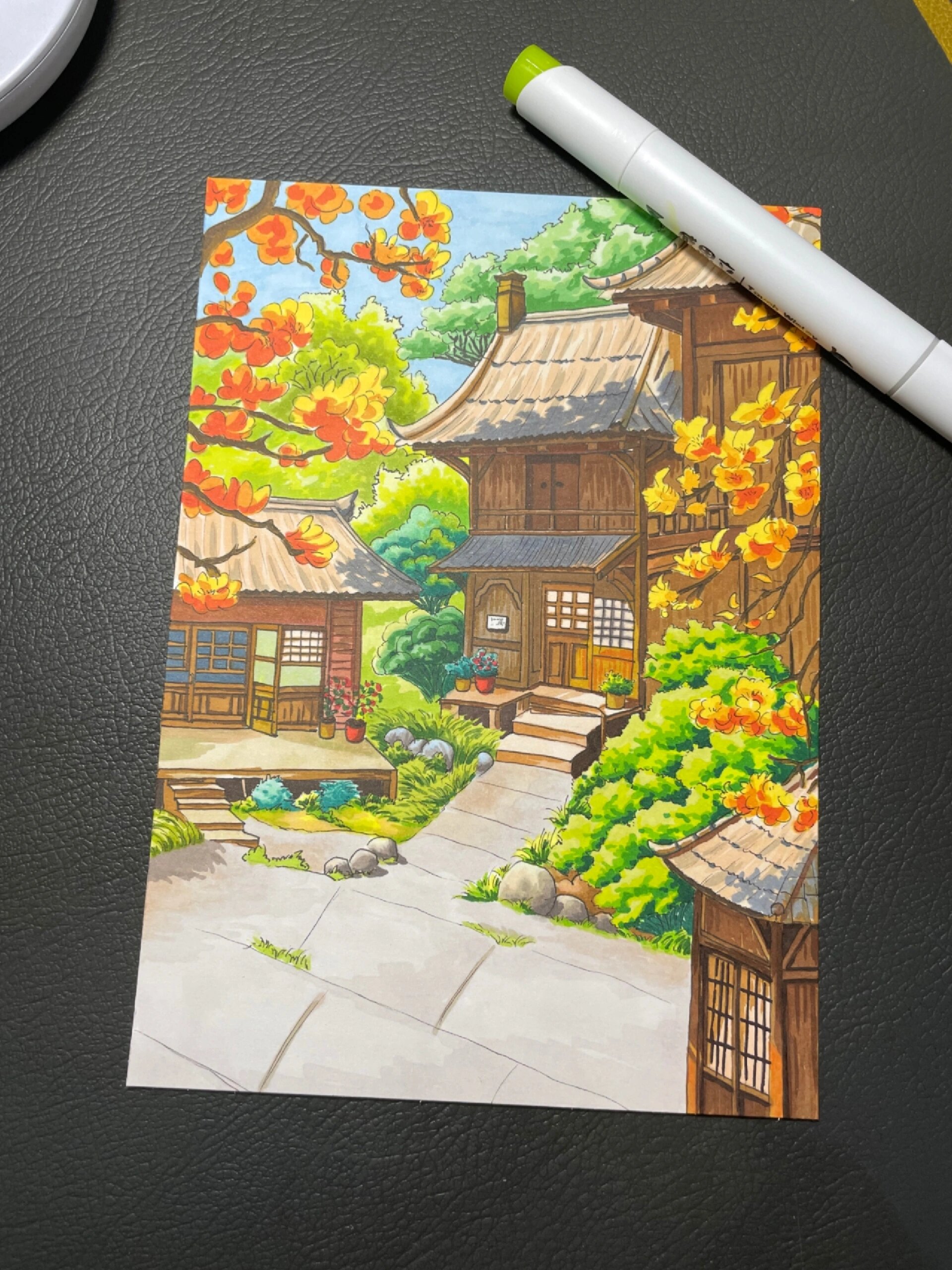 马克笔手绘,风景画