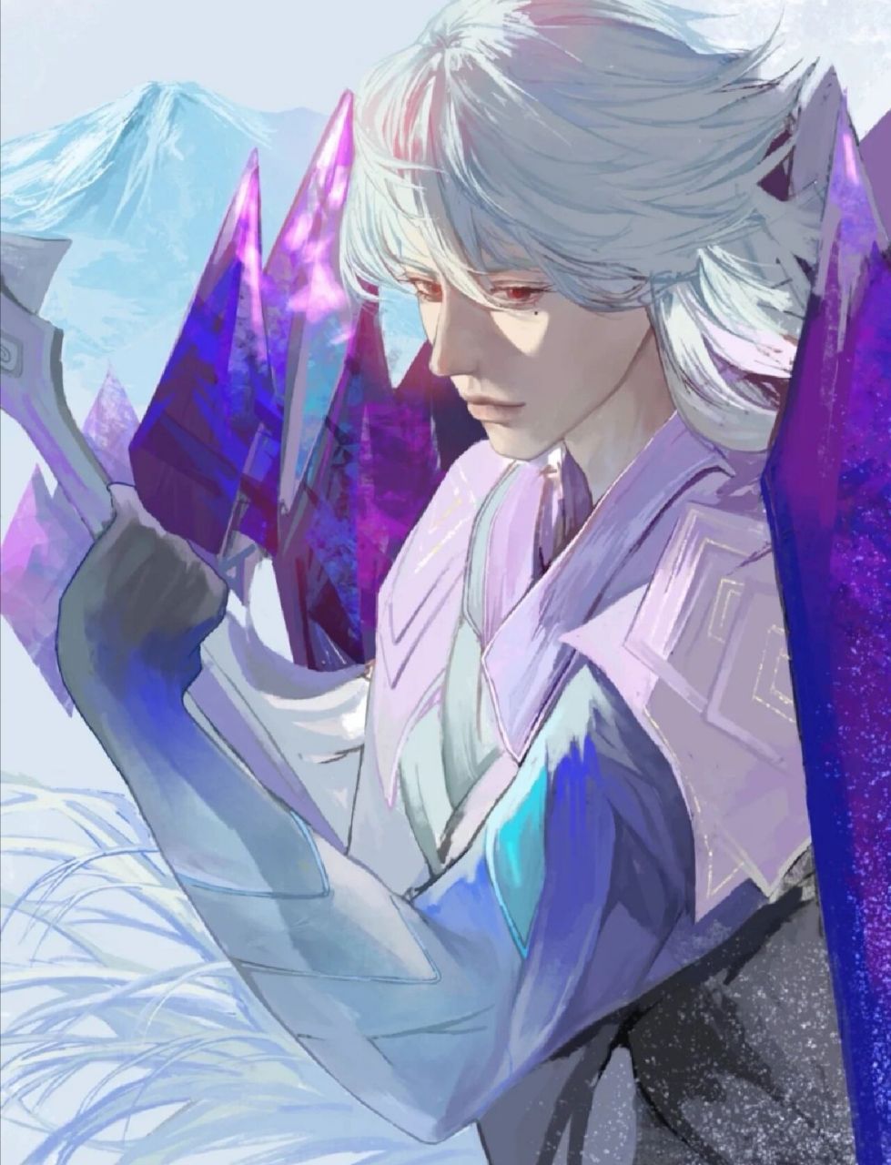 今日山海·炽霜斩主场 各类画师画的李信让你心动了吗 (注:第6张图