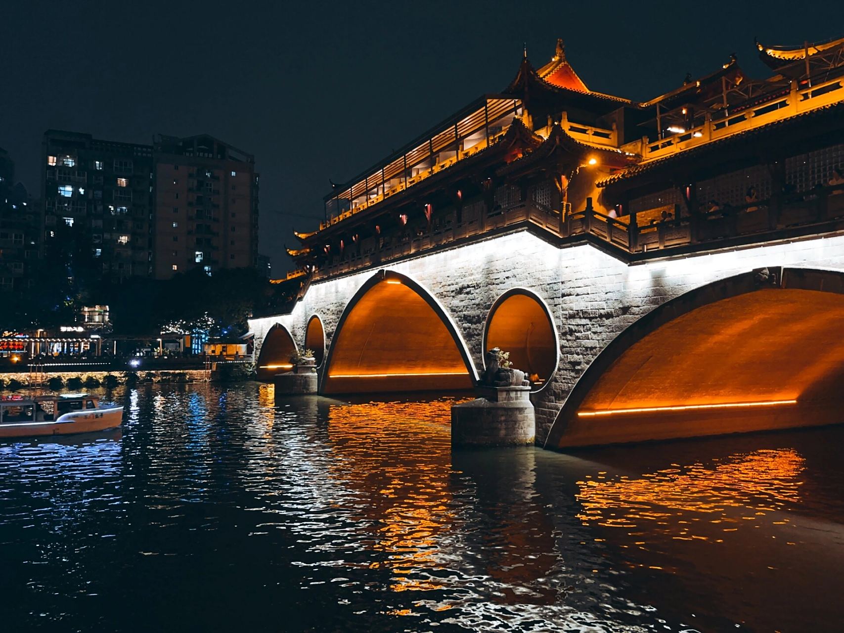 99九眼桥|夜游锦江,观赏夜景 和我在成都的街头走一走,吹吹九眼桥的