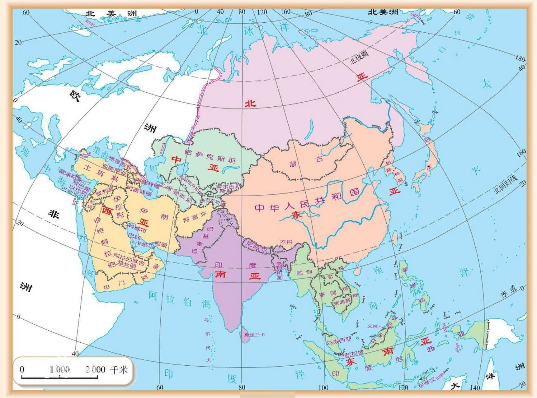 东亚地图黑白图片