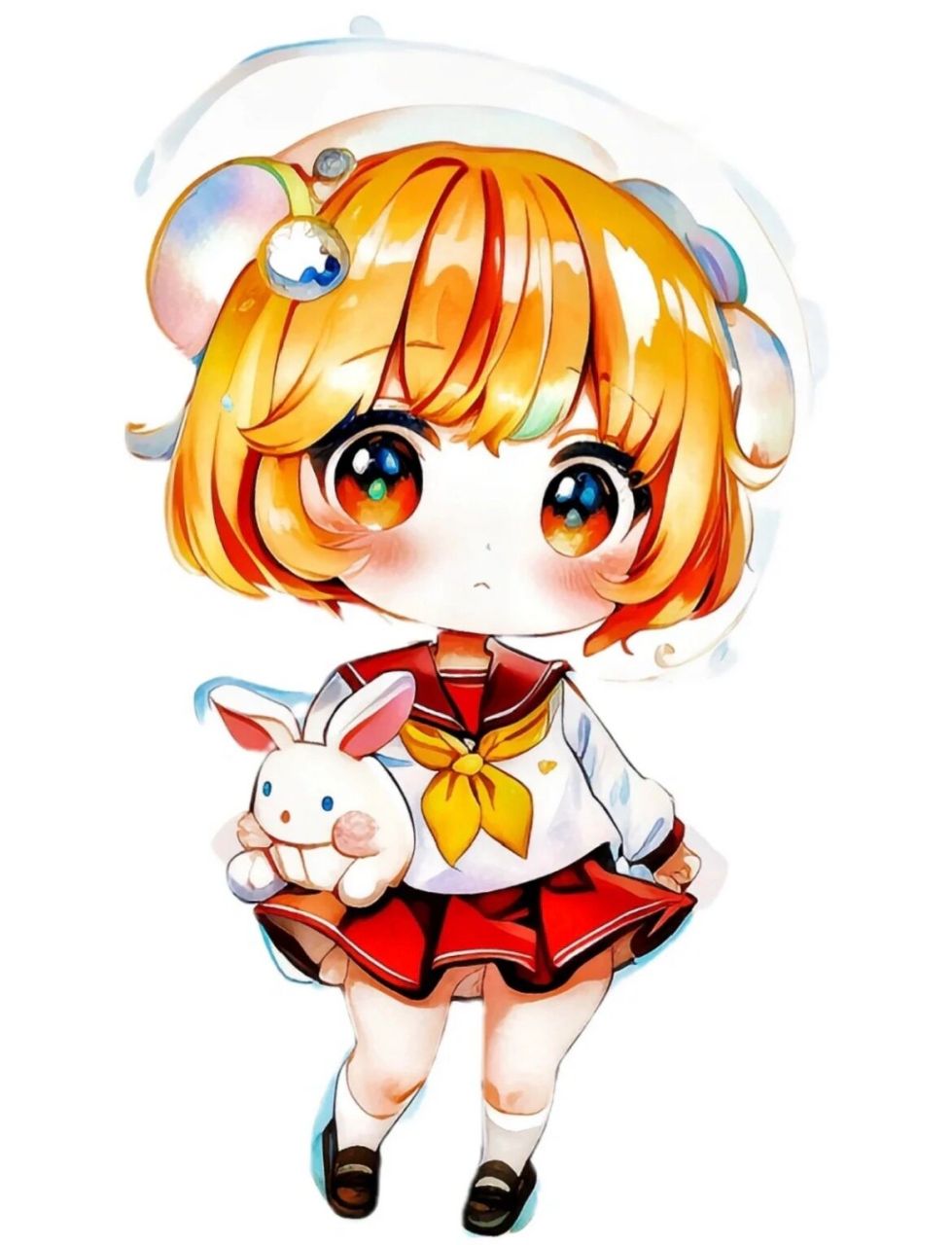 q版漫画 女生 可爱 头像 素材