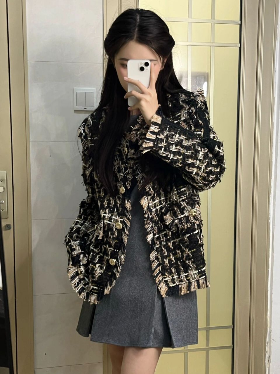 秋冬小香风和这个发型绝搭