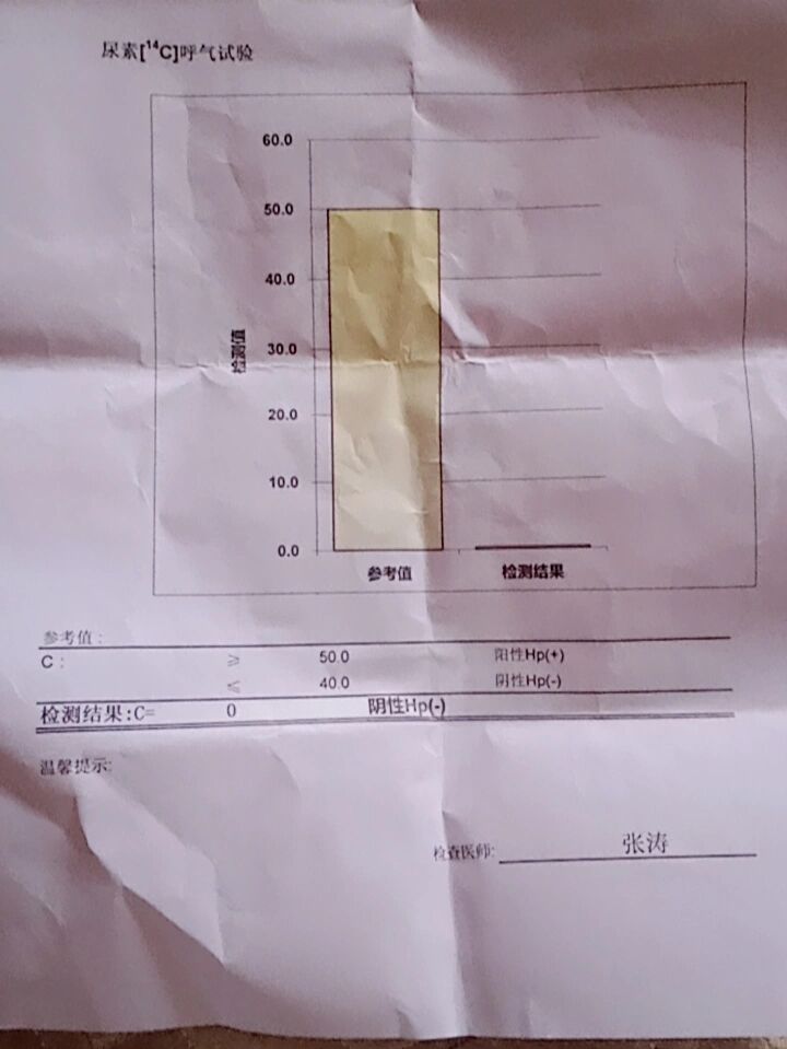 幽门螺旋杆菌正常数值图片