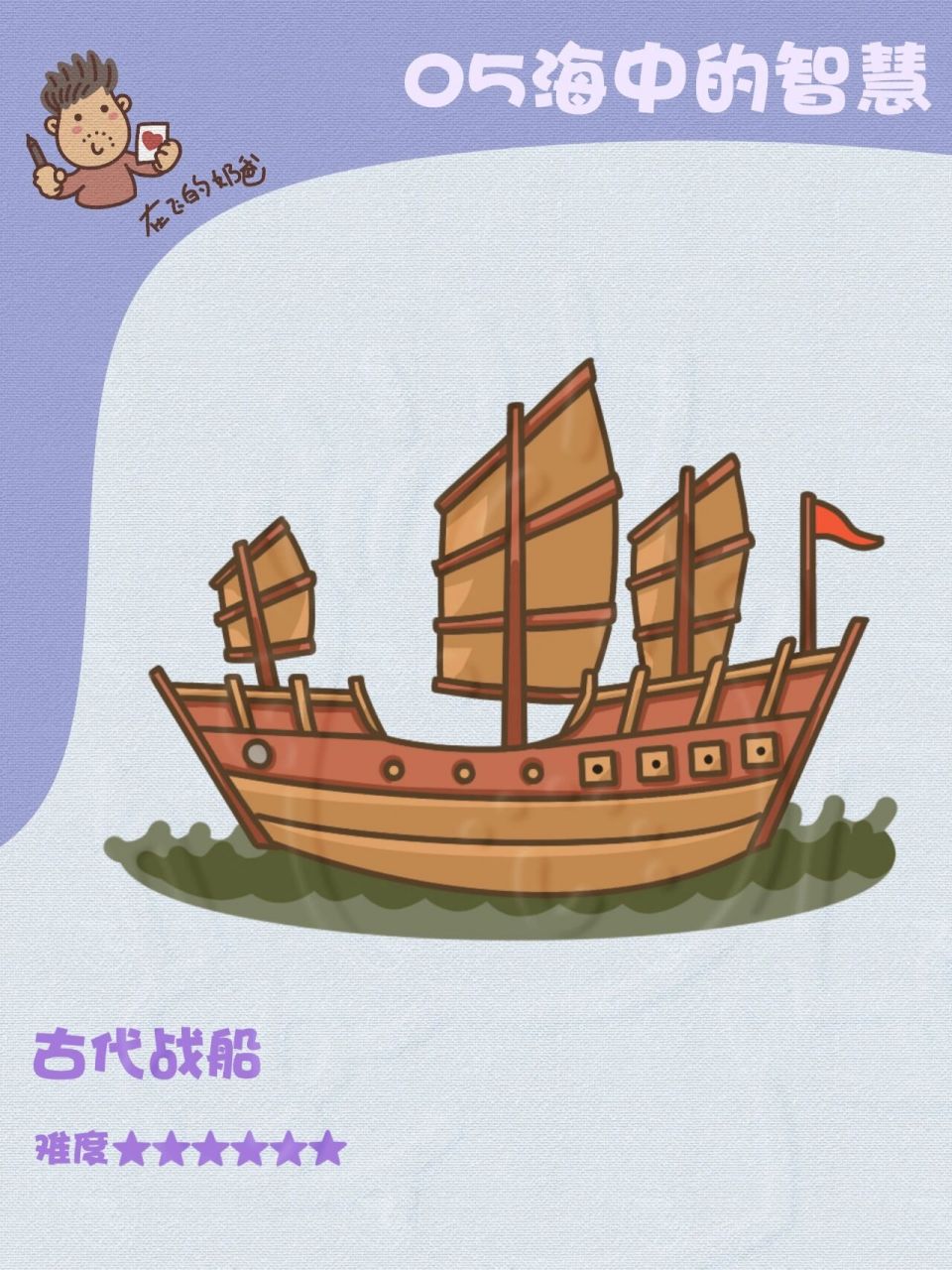 古代战船 简笔画