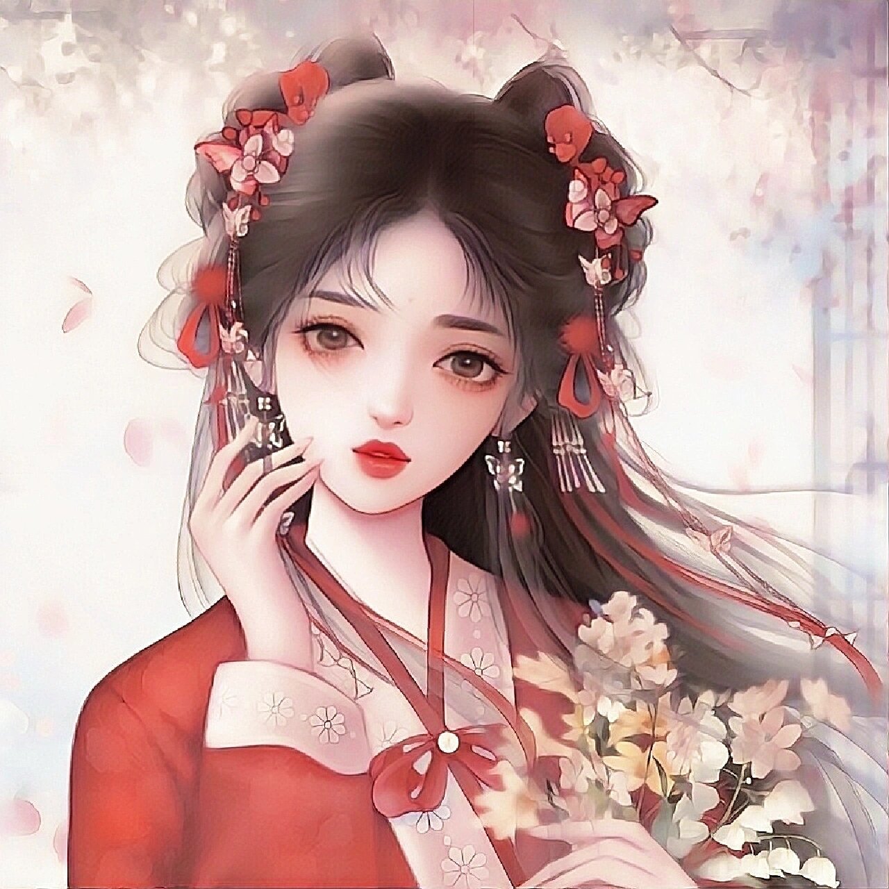 古风姐妹头像闺蜜单人女生头像高清温柔