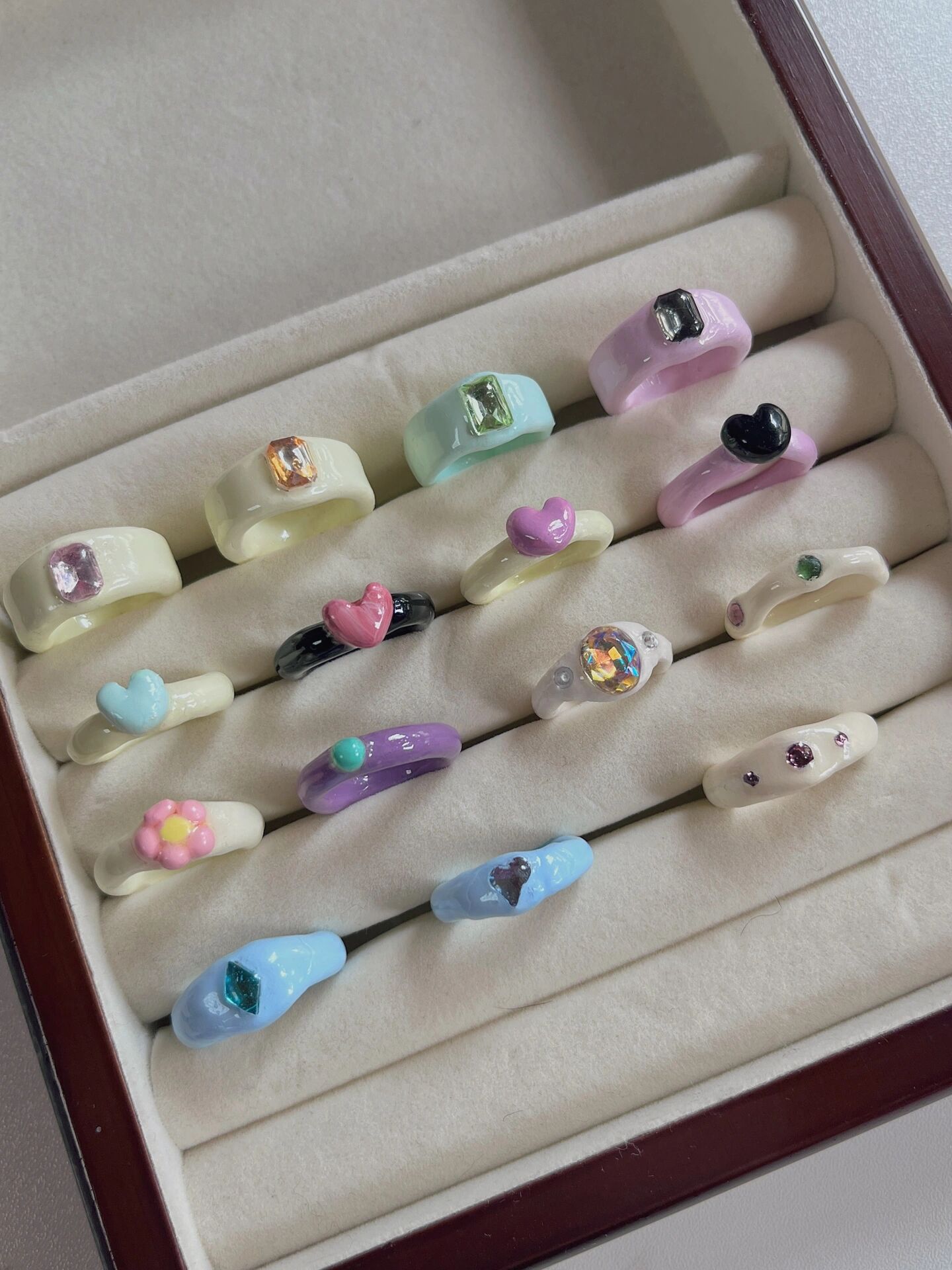 石塑粘土戒指合集9595