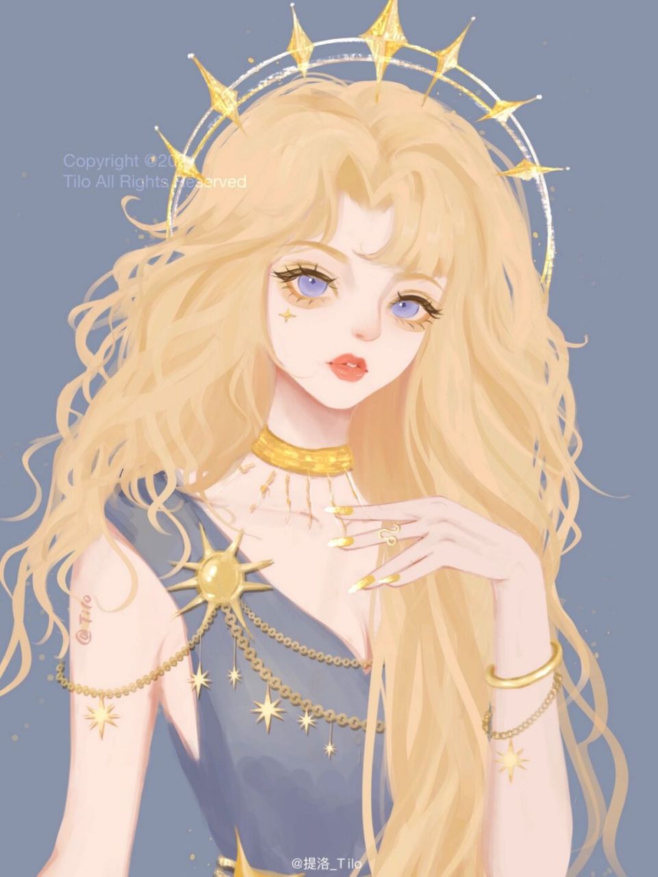 【十二星座仙女系列插画】狮子座 "狮子座永远夸不够,你们尽情地夸吧!