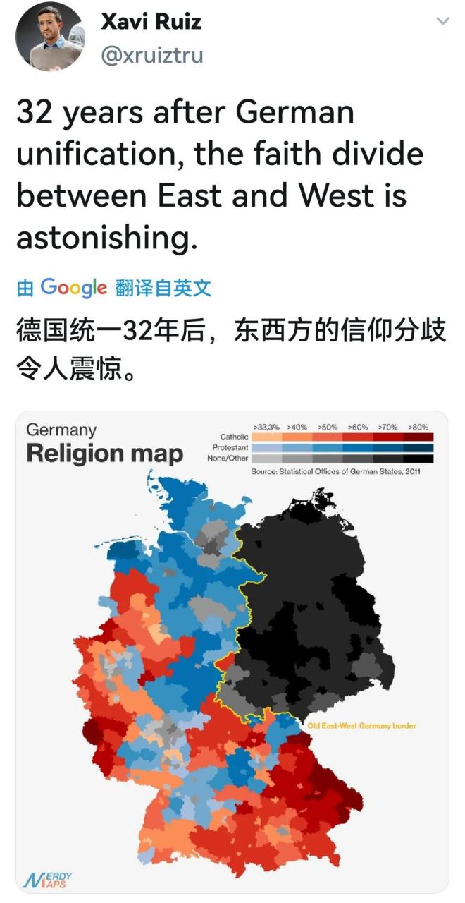 【德国宗教问题,后患无穷】欧洲国际关系学者警告说,在德国统一32年