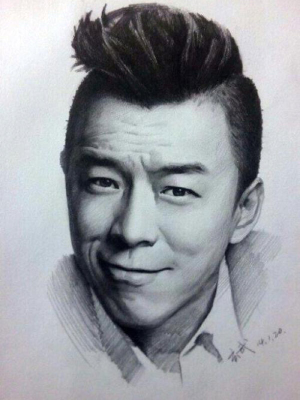 明星素描头像赏析