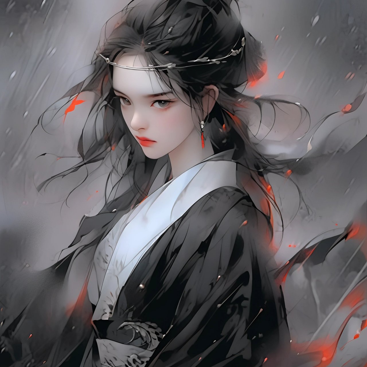 古风头像|黑衣女侠