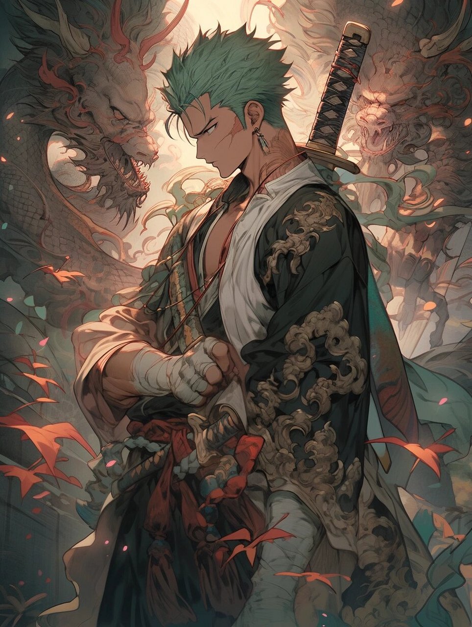 中国风|索隆|壁纸(附咒语) 独在异乡为异客,每逢佳节倍思亲 无刀流