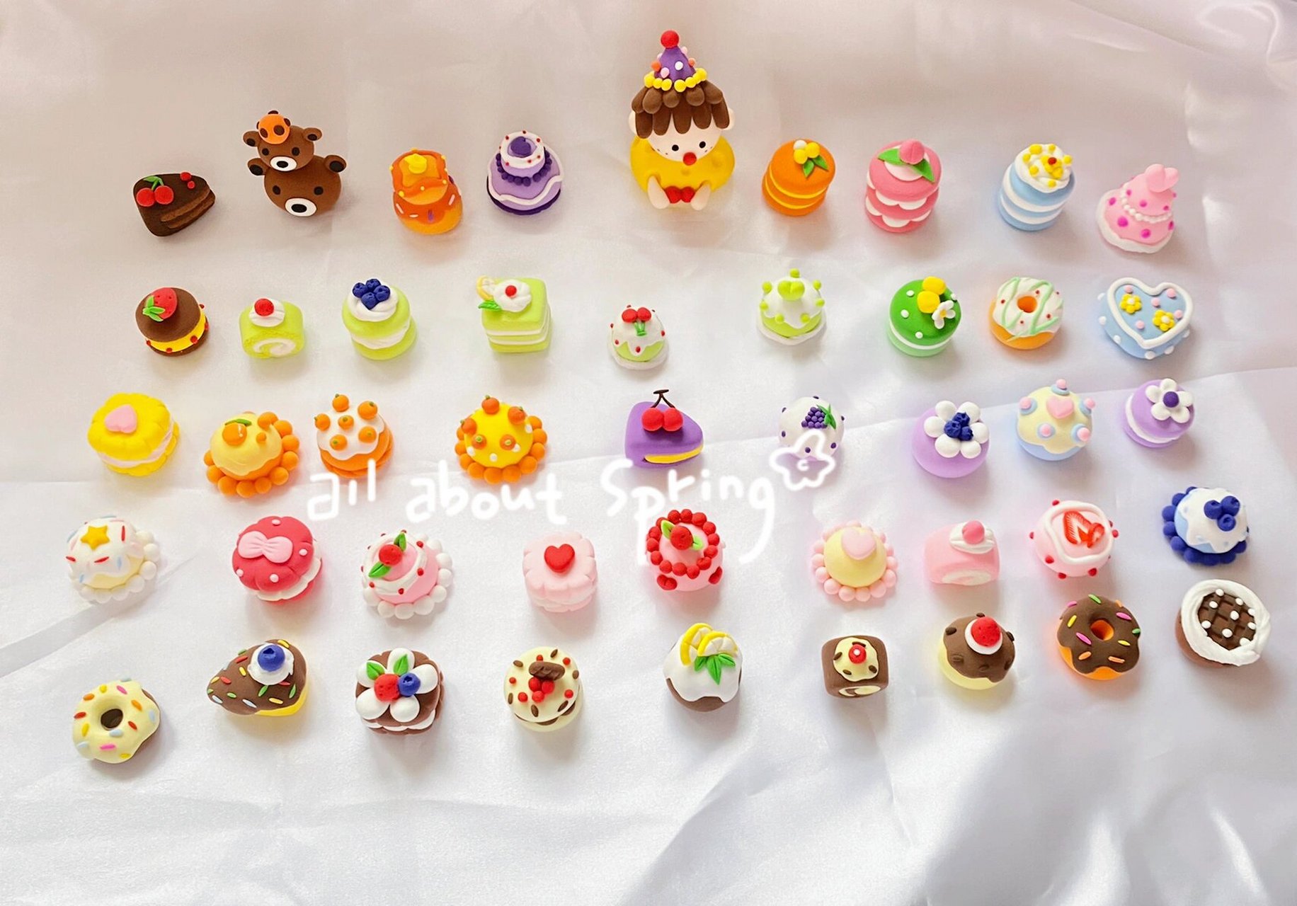 粘土小蛋糕点心 做了好多迷你小蛋糕,各种口味看着就想吃掉97