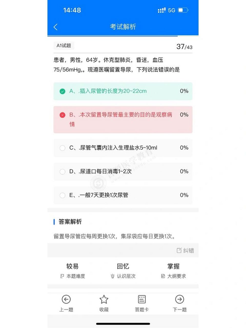 男性病人留置导尿插入尿管的长度是多少