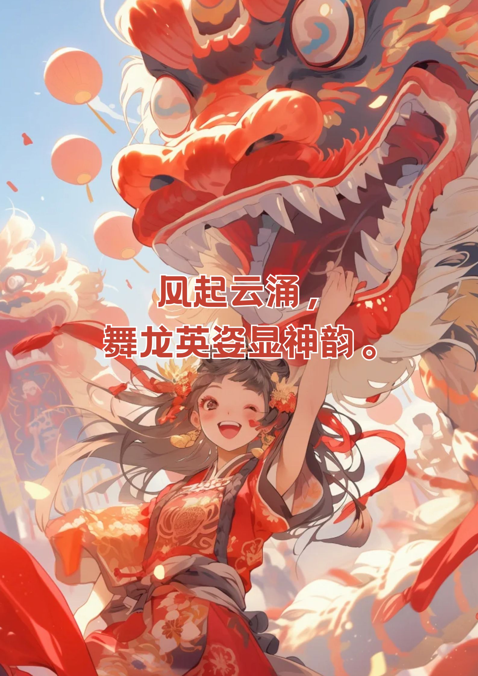 舞龙的优美句子 龙舞九天,翩翩起舞展风华. 长袖善舞,龙影翻腾话吉祥.