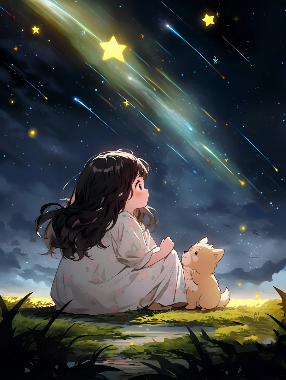 超级可爱又治愈的女生壁纸98 心里藏着小星星,生活才能亮晶晶.