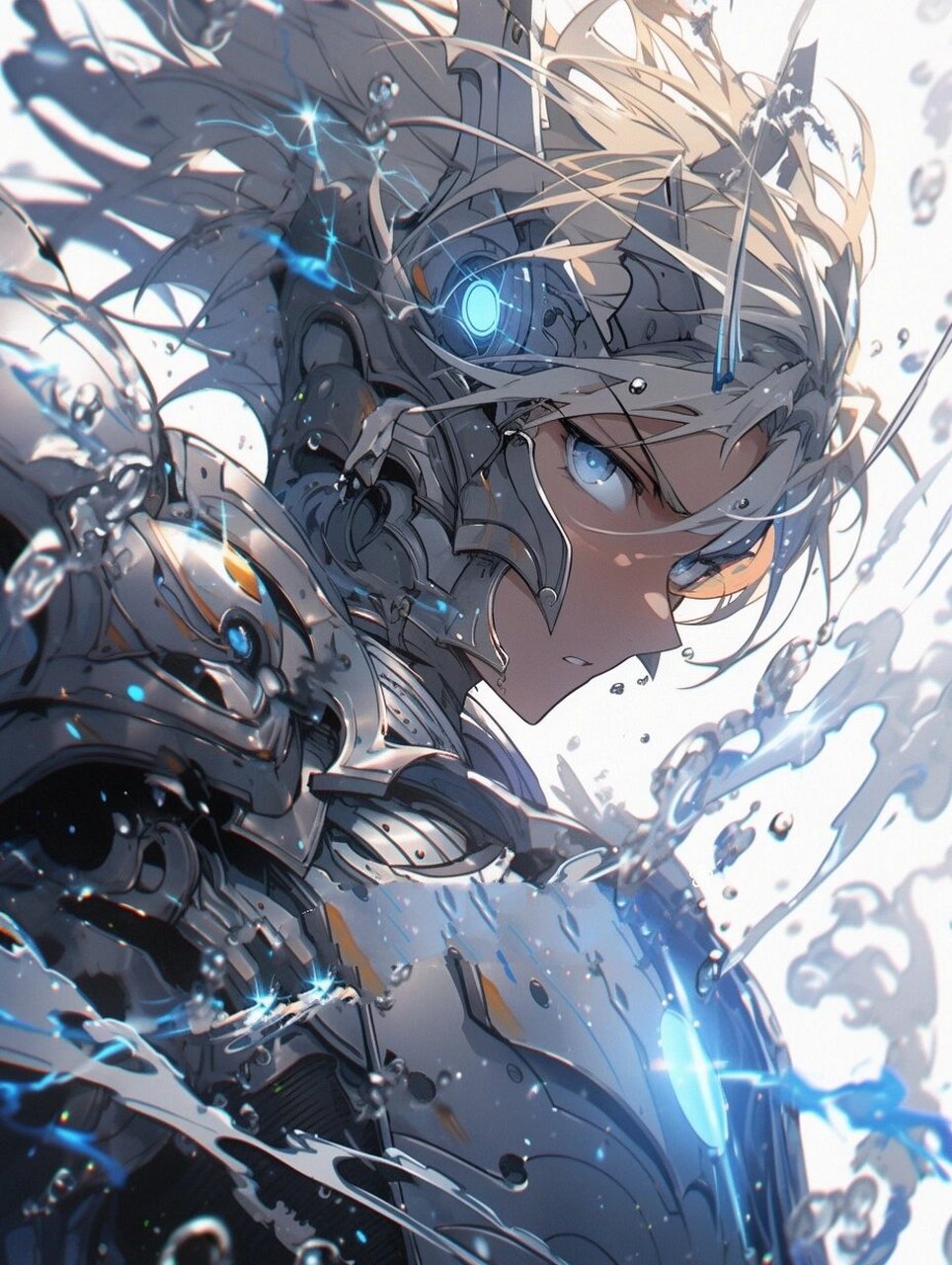 机甲战神|银发男神|帅气坚毅男生头像 77带着轰鸣的巨响和耀眼的