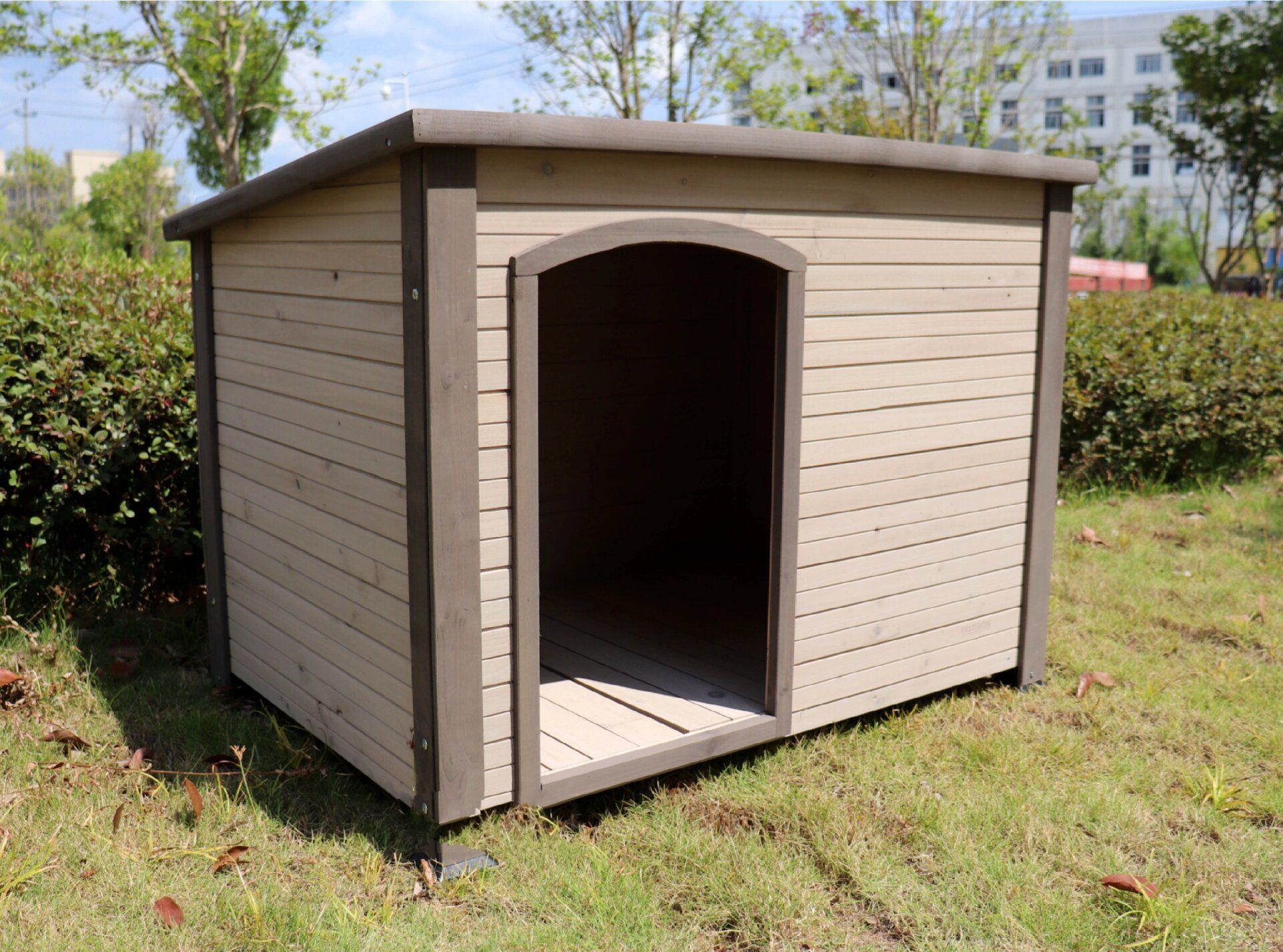 实木狗屋室外防雨中大型犬狗窝四季通用 木质狗屋别墅室外防雨中