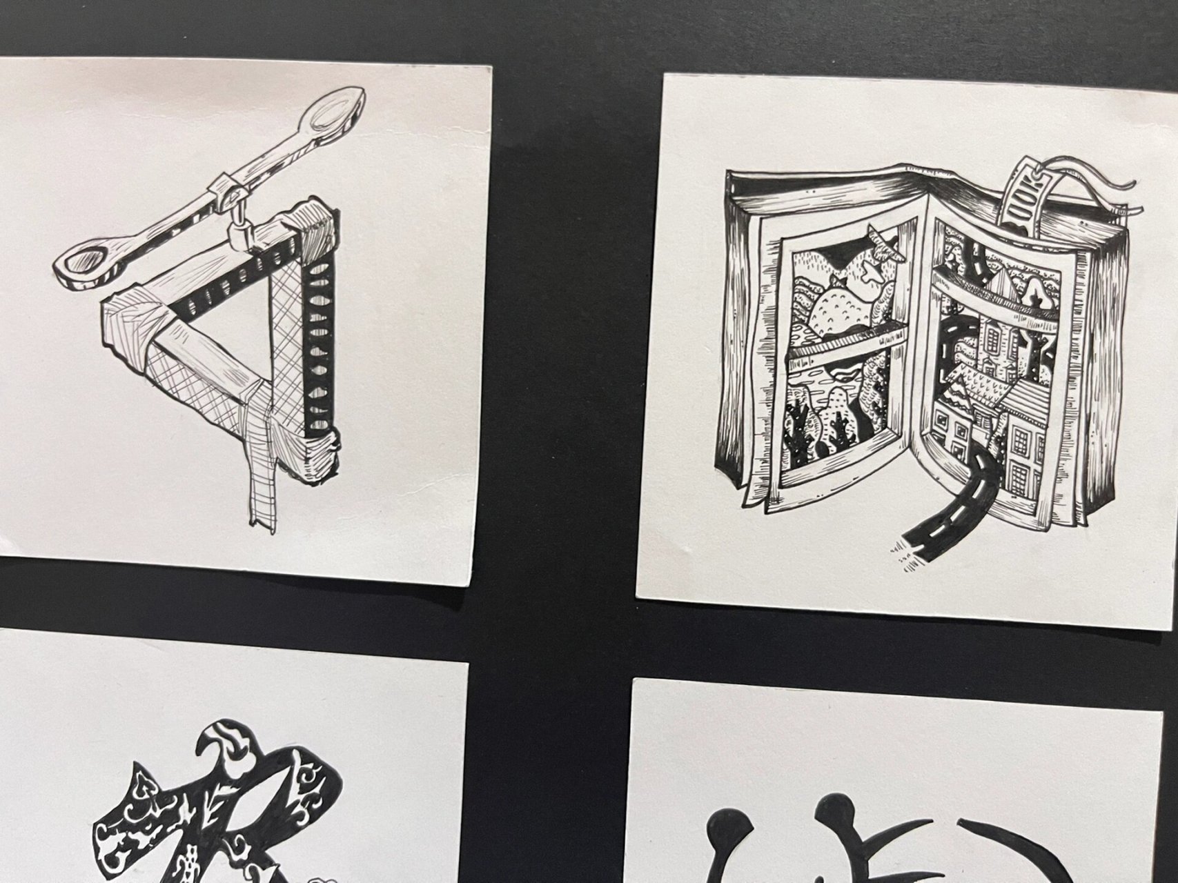 矛盾图形&文字图形 1 互悖 2,3混维 4 装饰 5 意形 6 综合