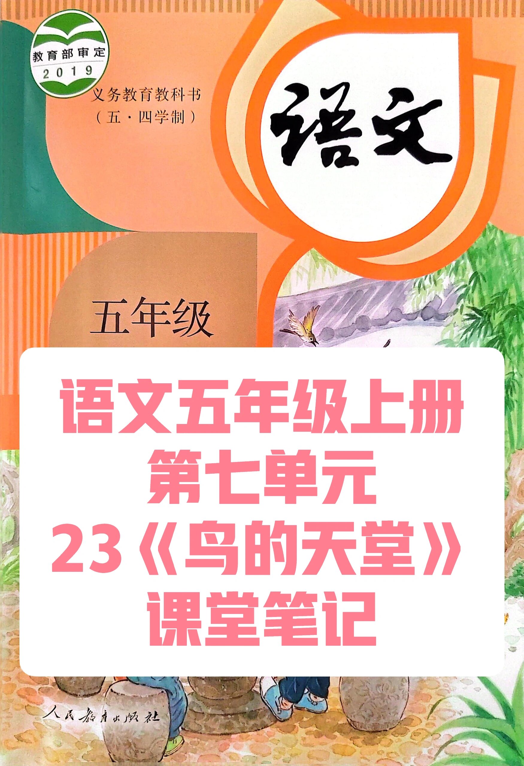 语文五上七单元巴金23《鸟的天堂》课堂笔记