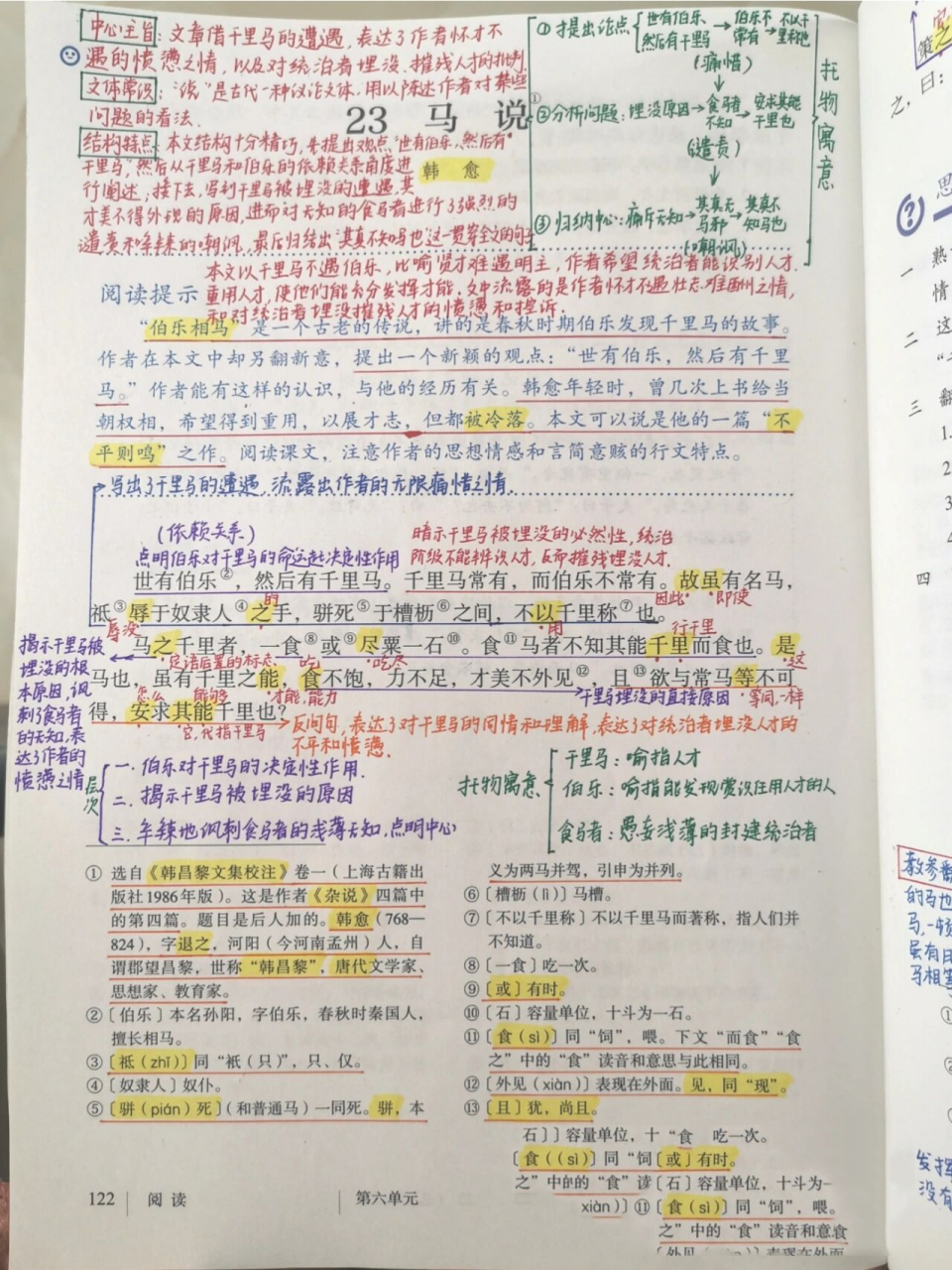 96中学教师|备课笔记|部编八下语文《马说 96中学教师|备课笔记