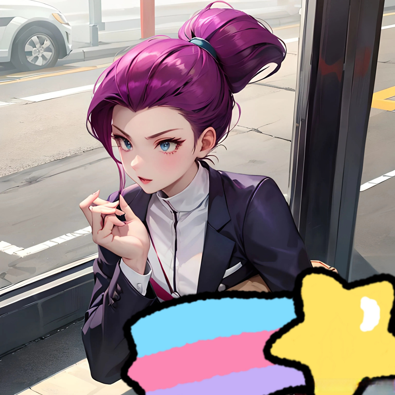 工装武藏#动漫美图##动漫壁纸#ai绘画#ai绘画##宝可梦##火箭队