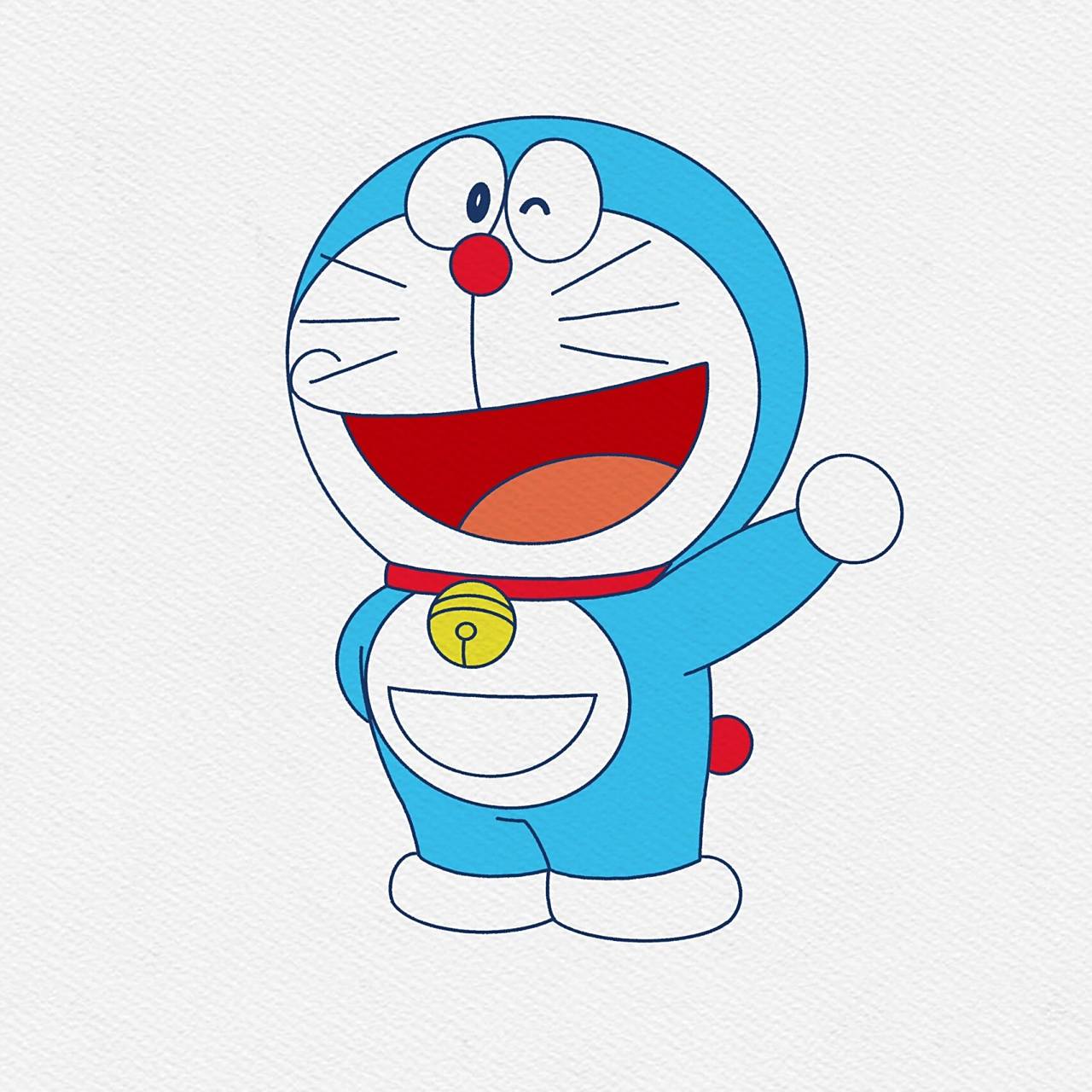 叮当猫简笔画教程