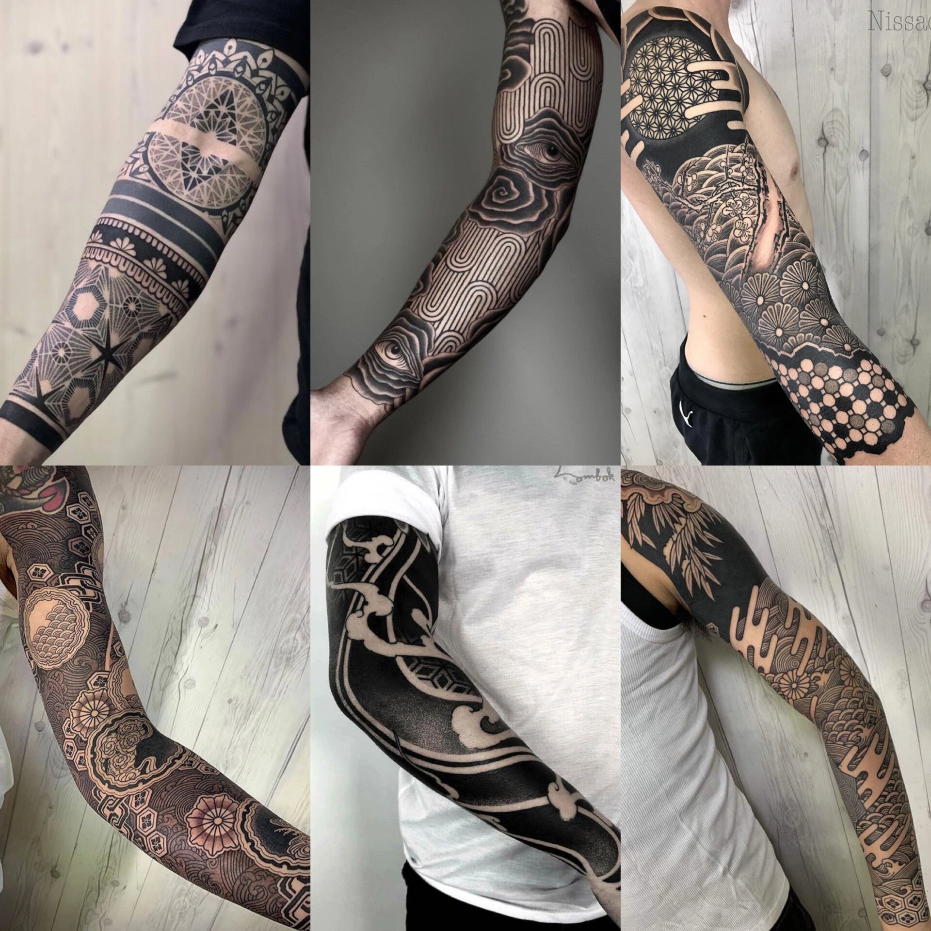 耐看的花臂～ 考虑做黑臂,做遮盖的,也可以优先选择融合一些这种风格