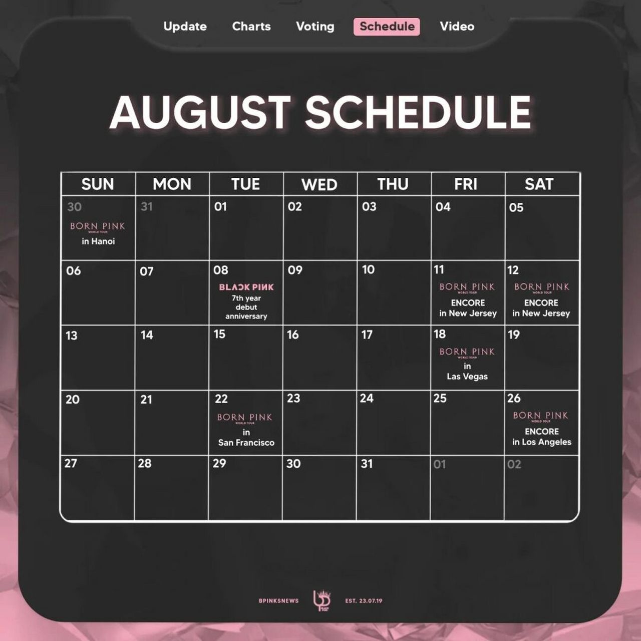 blackpink 8月巡演行程请收好 #每秒都值得记录# #blackpink# #粉墨团