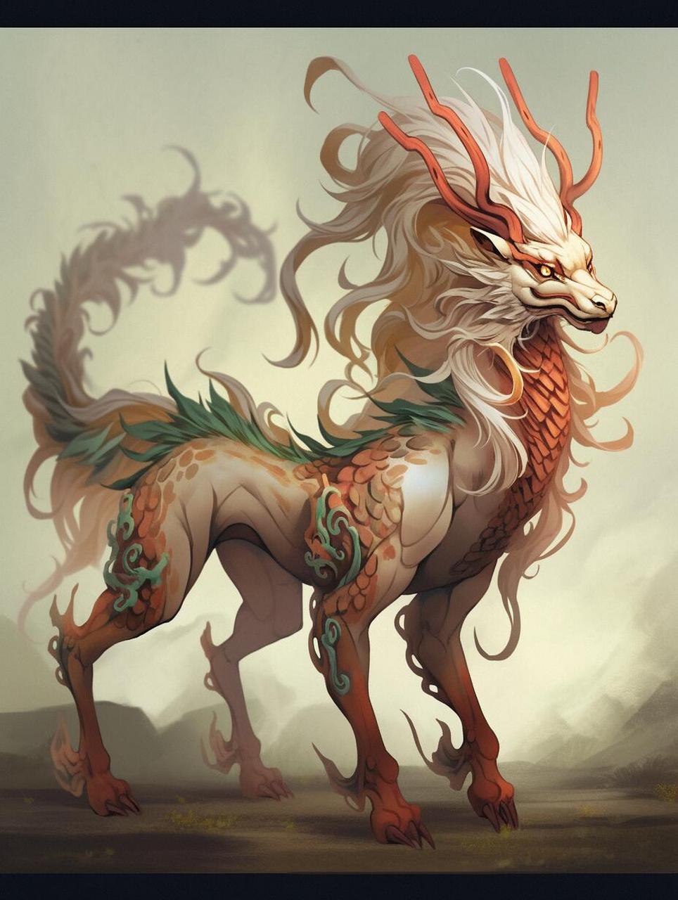 山海经十大瑞兽(一):麒麟 麒麟被认为是一种吉祥的生物,被视为吉祥之