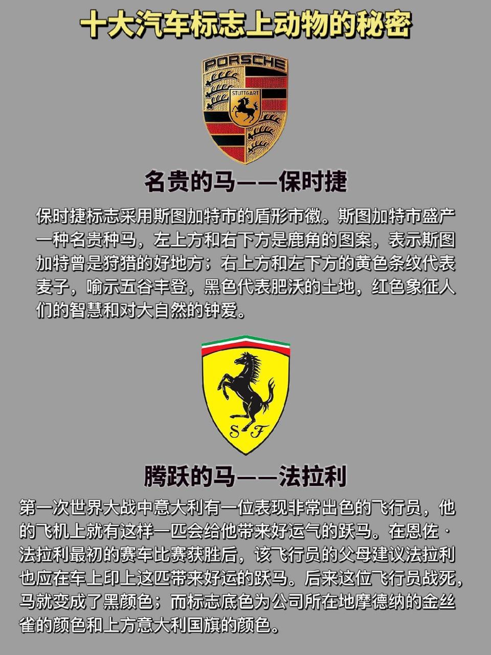 带马的车标大全图片,"揭秘十大汽车标志上动物的秘密"